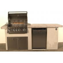 Lion Resort Q 7 Piece BBQ Island With Lion L75000 32-Inch Natural Gas Grill image