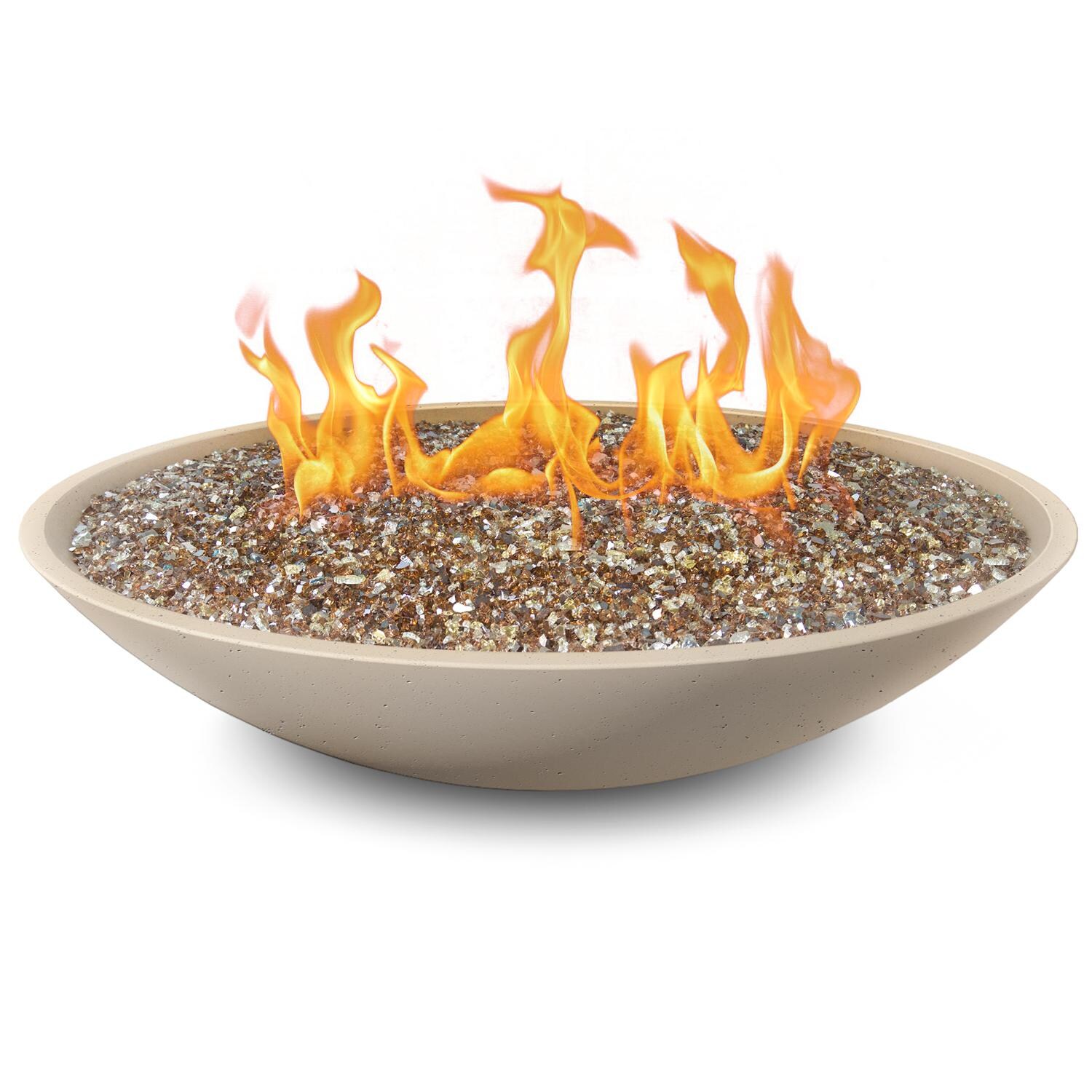 American Fyre Designs Marseille 48Inch Natural Gas Fire Bowl Smoke