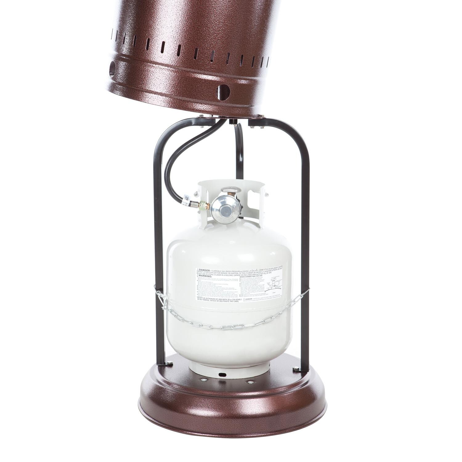 Ultimate Patio SC63008 Propane Portable Patio Heater - Aged Chestnut - Tank Housing W/ Tank (Tank Sold Separately)