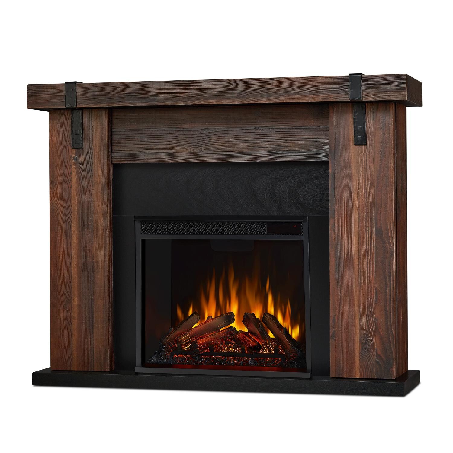 Real Flame - 9220E-CHBW - Aspen 49-Inch Electric Fireplace With Mantel - Chestnut Barnwood - Front thumbnail