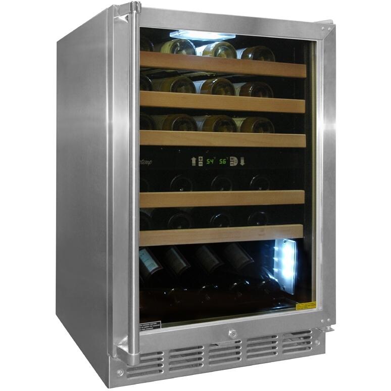 Vinotemp 45 Bottle Built In Freestanding Dual Zone Wine Cooler Vinotemp Vt 45r 45 Bottle Wine Cooler Full View