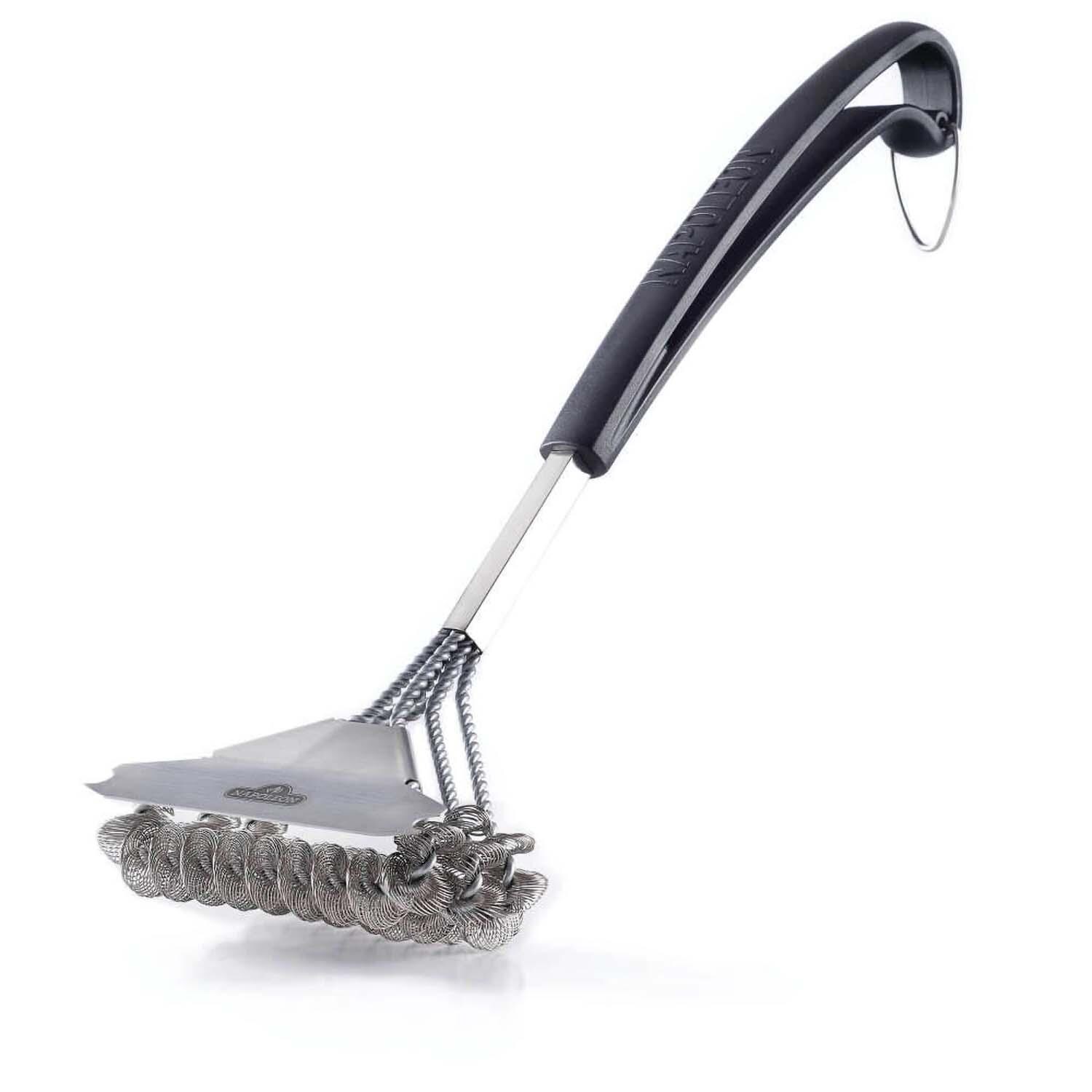Napoleon 62059 Bristle-Free Triple-Row Grill Brush with Rolled Stainless Steel - White Background thumbnail