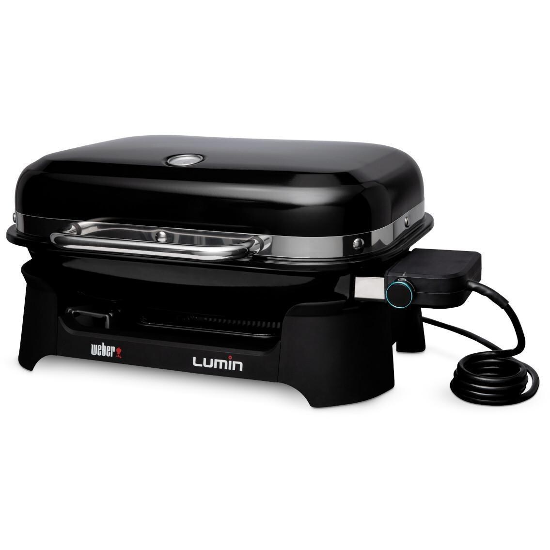 Weber 92010901 Black Lumin Portable 1560 Watt Electric Grill - Right Side - White Background thumbnail