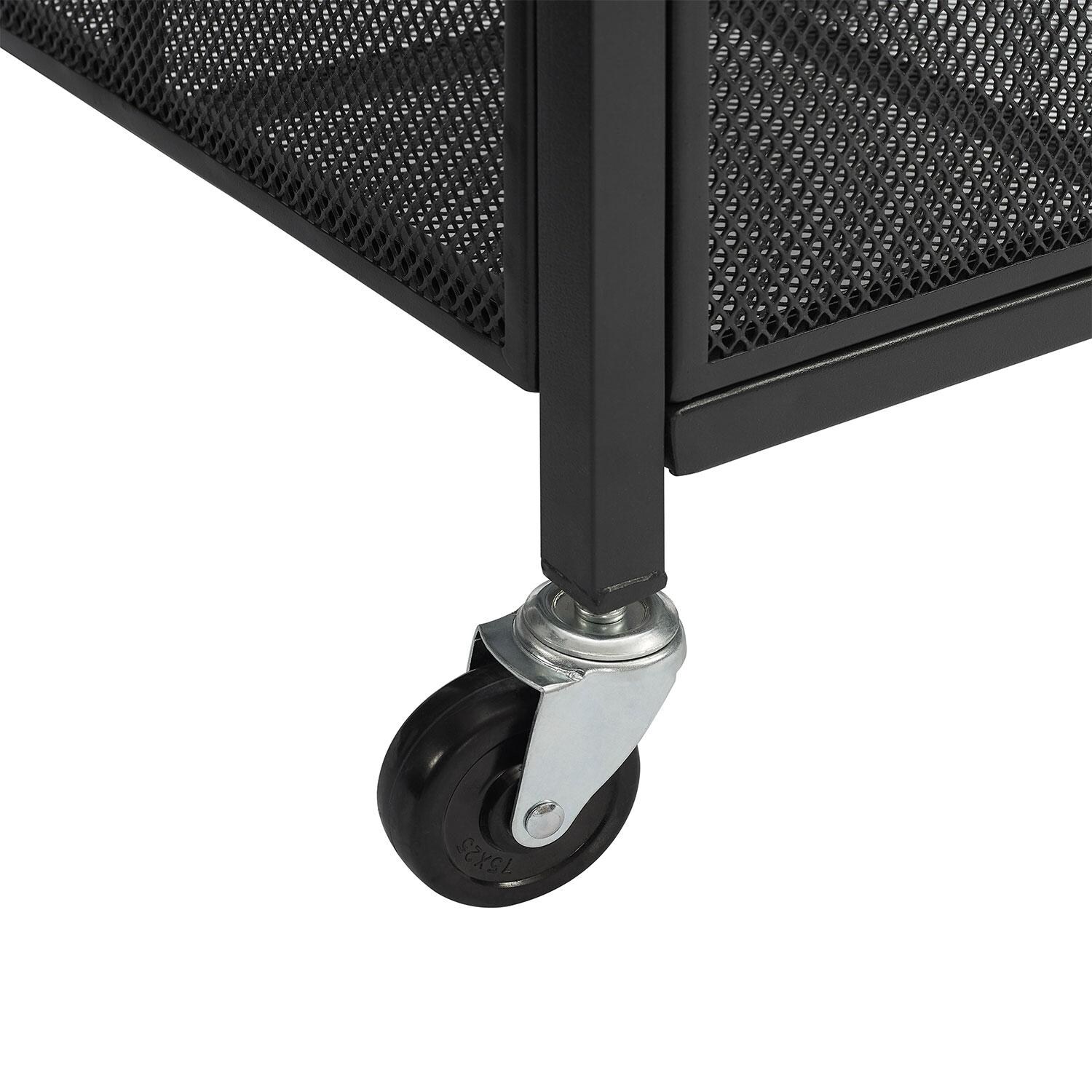 Timeless Bay Outdoor Storage Towel Valet By Ultimate Patio - Wheel - Close-Up - Detail thumbnail