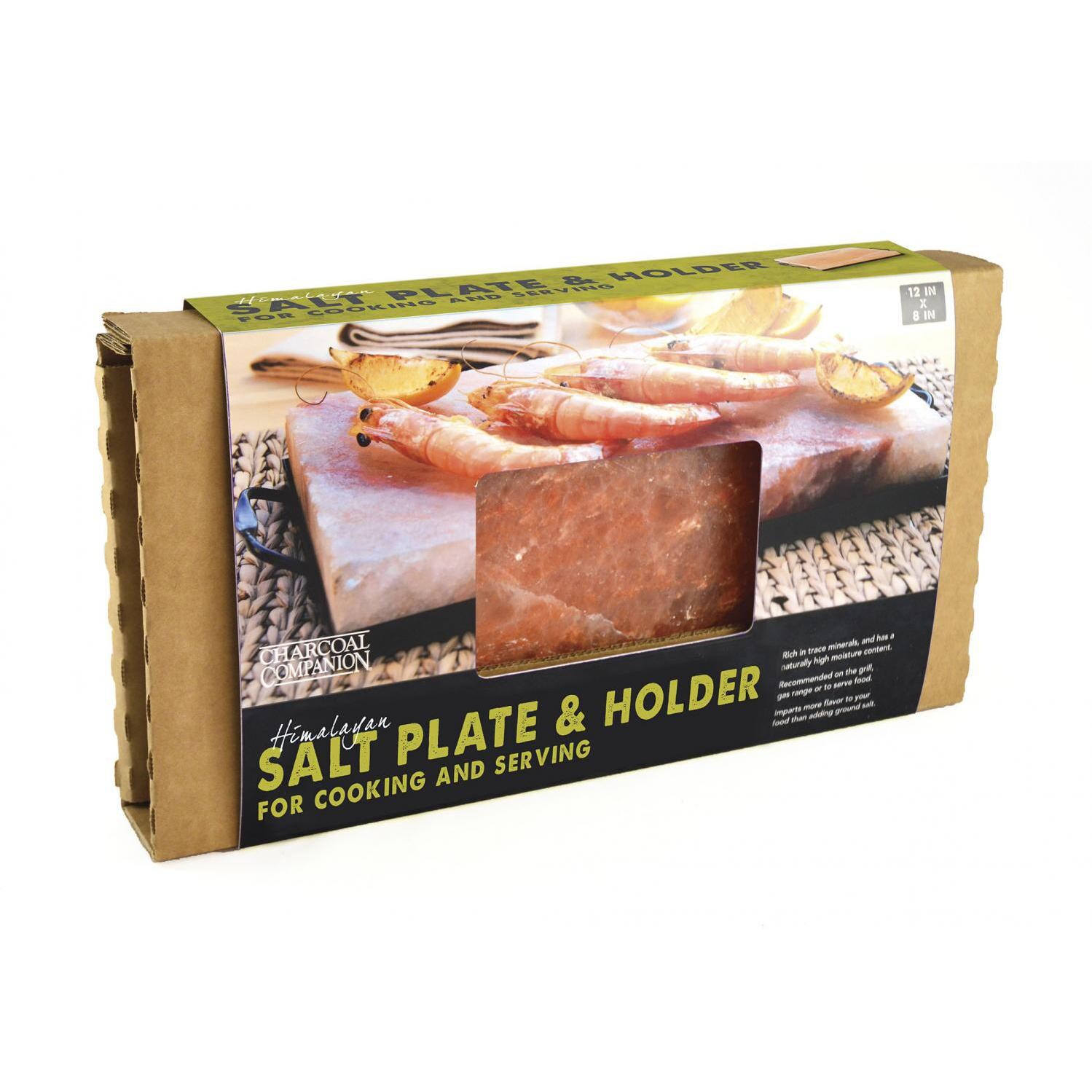 12 X 8-Inch Himalayan Salt Plate & Holder Set - Packaged View thumbnail