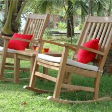 Anderson Teak Palm Beach 2-Person Teak Patio Rocking Chair Set