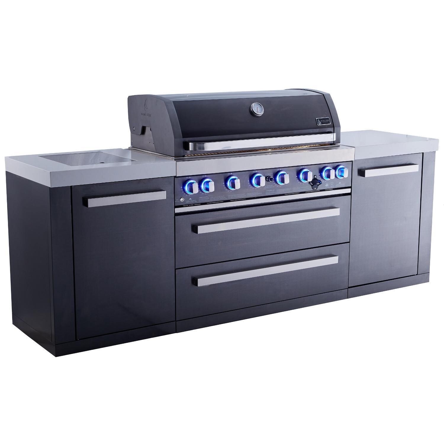 Mont Alpi - MAi805-BSS - Deluxe Gas Island Grill - Black Stainless Steel - White Background thumbnail
