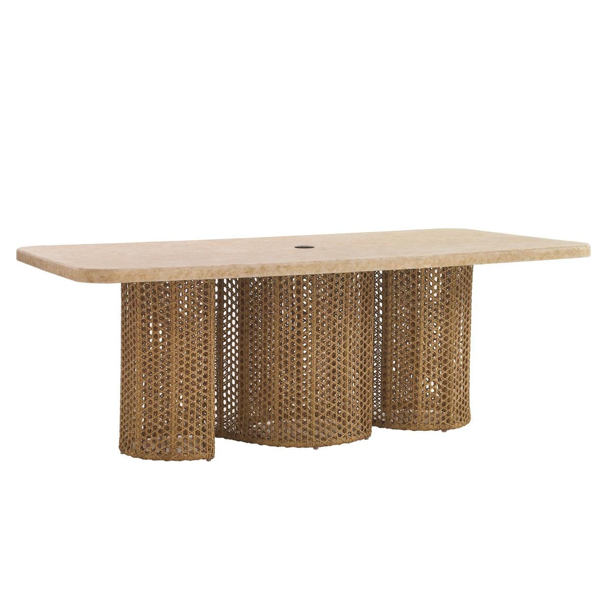 Aviano 84 X 44 Inch Rectangular Wicker Patio Dining Table W Weatherstone Top By Tommy Bahama Aviano 84 X 44 Inch Rectangular Wicker Patio Dining Table W Weatherstone Top By Tommy Bahama
