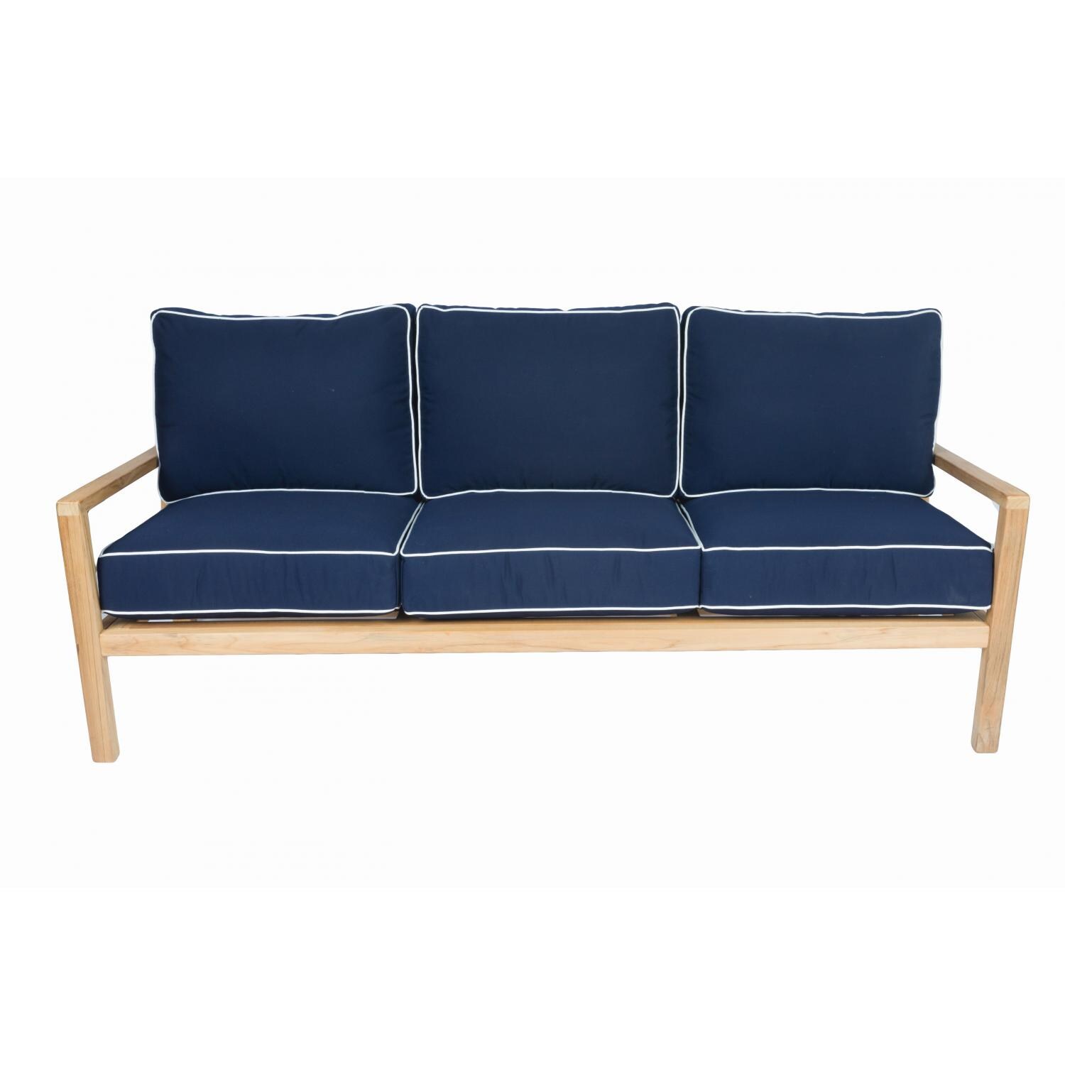 Coastal Teak Sofa in Canvas Navy by Royal Teak Collection