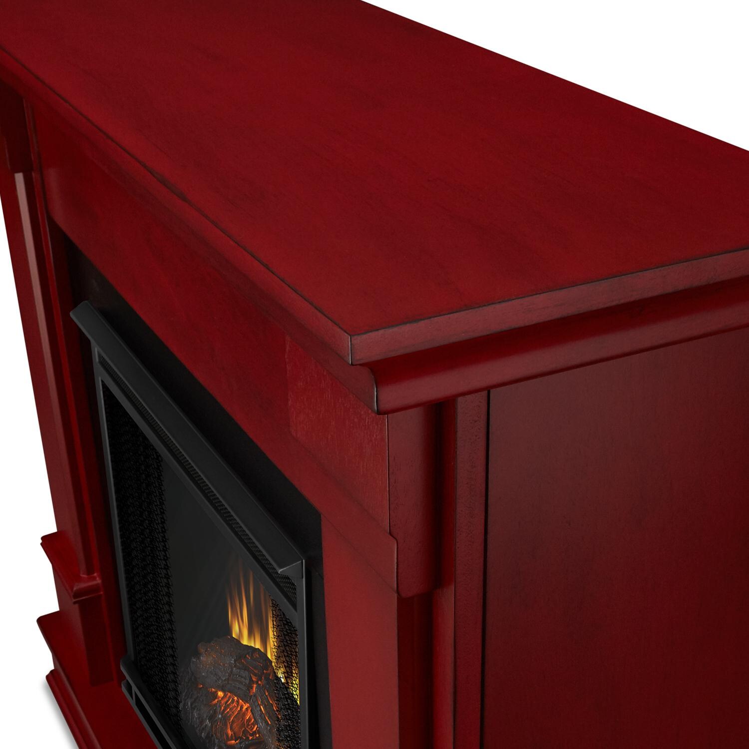 Real Flame Silverton 48 Inch Electric Fireplace With Mantel Rustic Red G8600e Rr Bbqguys