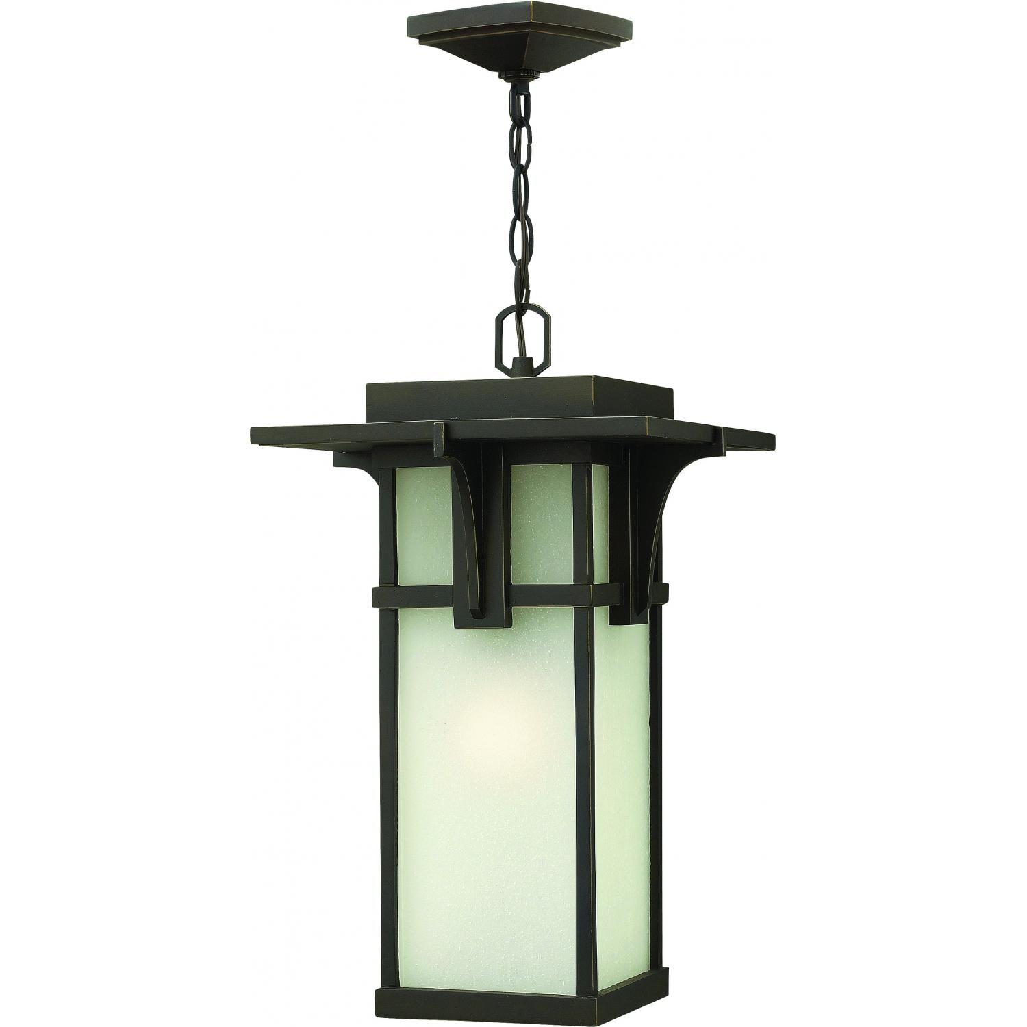 Hinkley Lighting Manhattan One Light 19-Inch Outdoor Hanging Lantern W/ Etched Glass - Oil Rubbed Bronze - 2232OZ