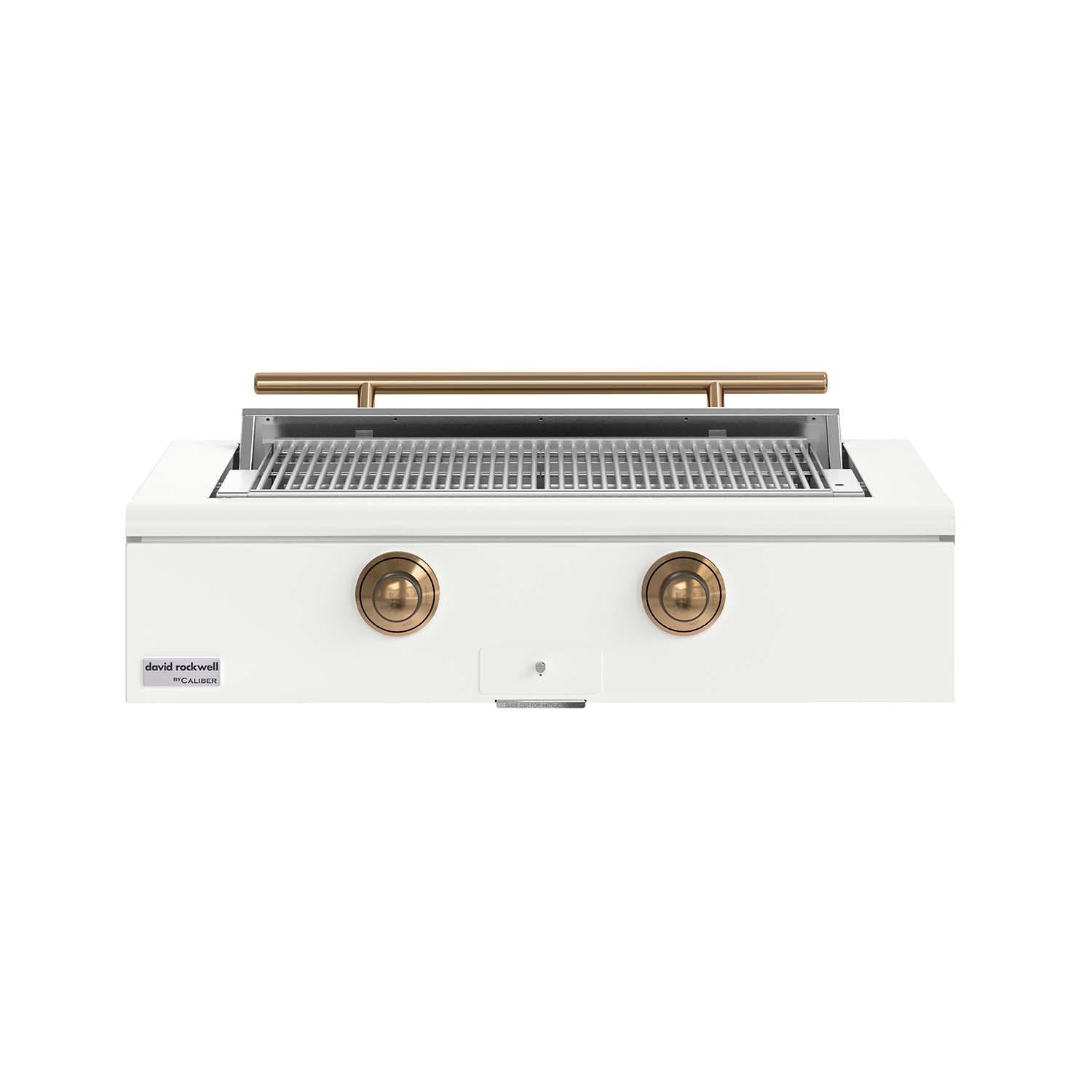 Caliber 42-in Natural Gas Built-In Rockwell Grill - Matte White w/ Gold Hardware - CRG-42BN00-A-030-H08