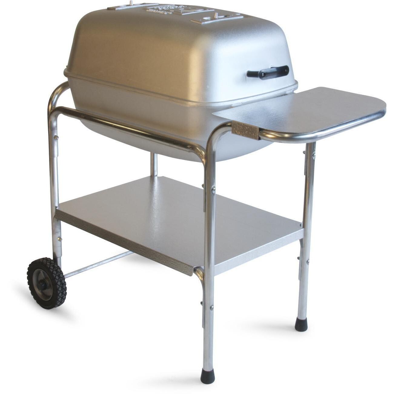 Portable Kitchen Cast Aluminum Freestanding Charcoal Grill & Smoker