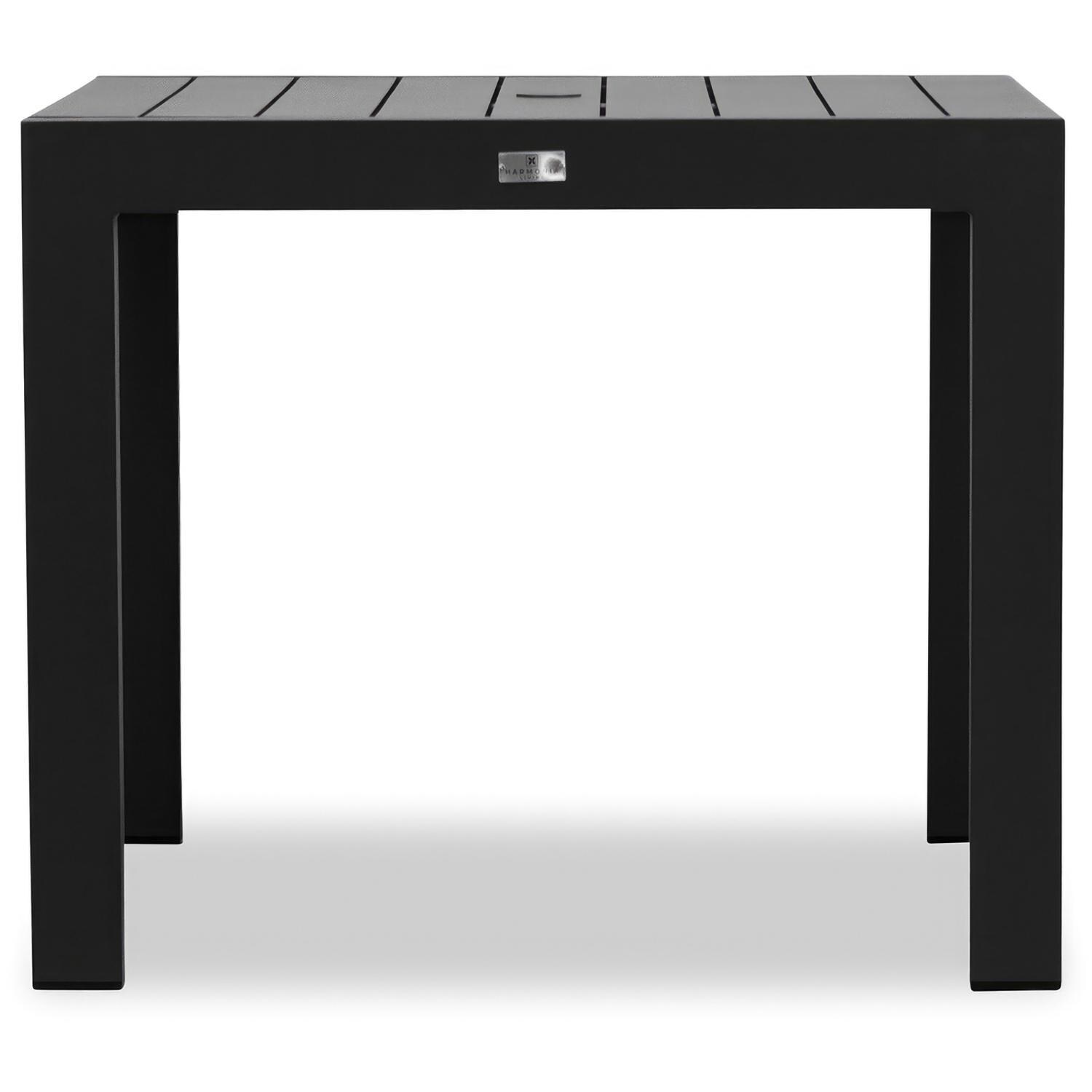 Spring Bay 4 Seat Dining Set in Black - Table - White Background thumbnail
