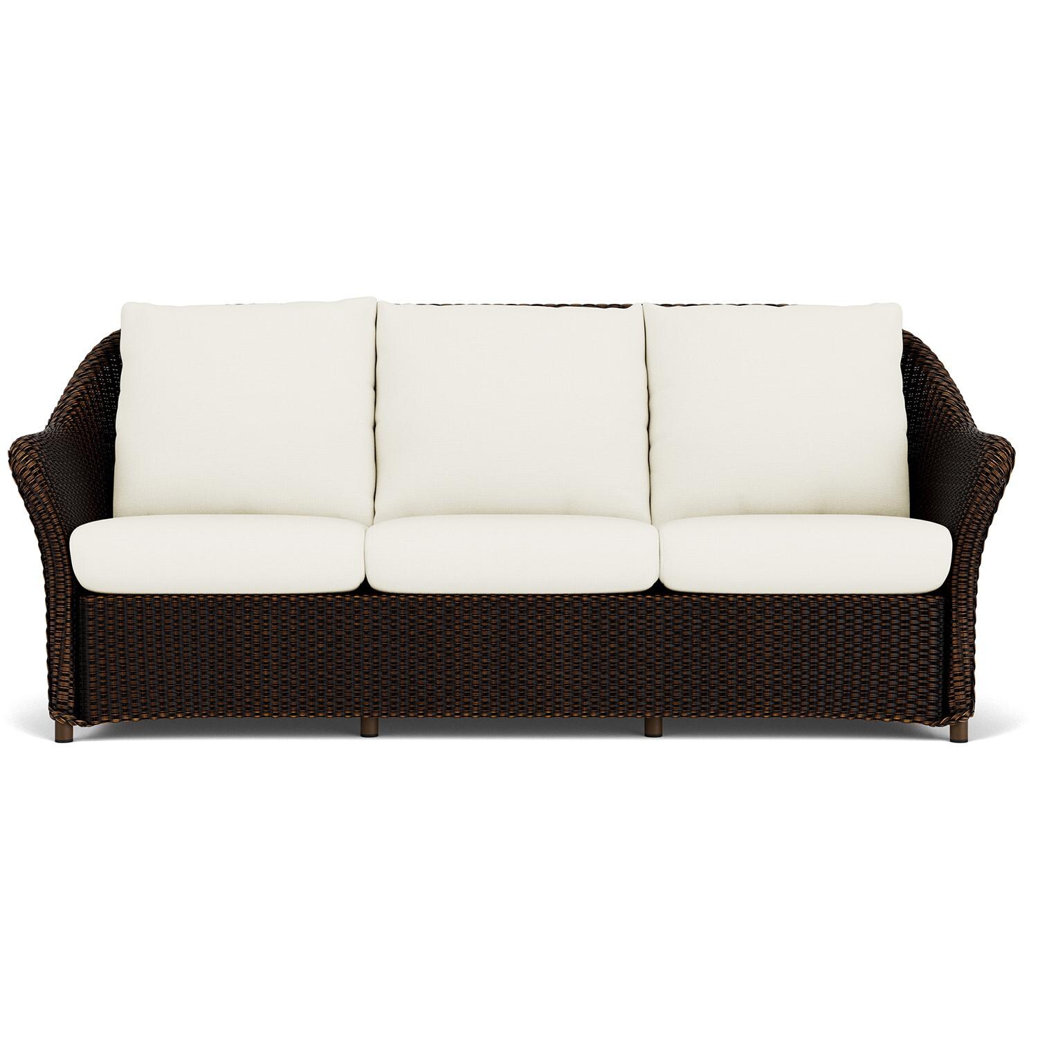 Weekend Retreat Lloyd Loom Sofa in Mink/Sailcloth Salt by Lloyd Flanders