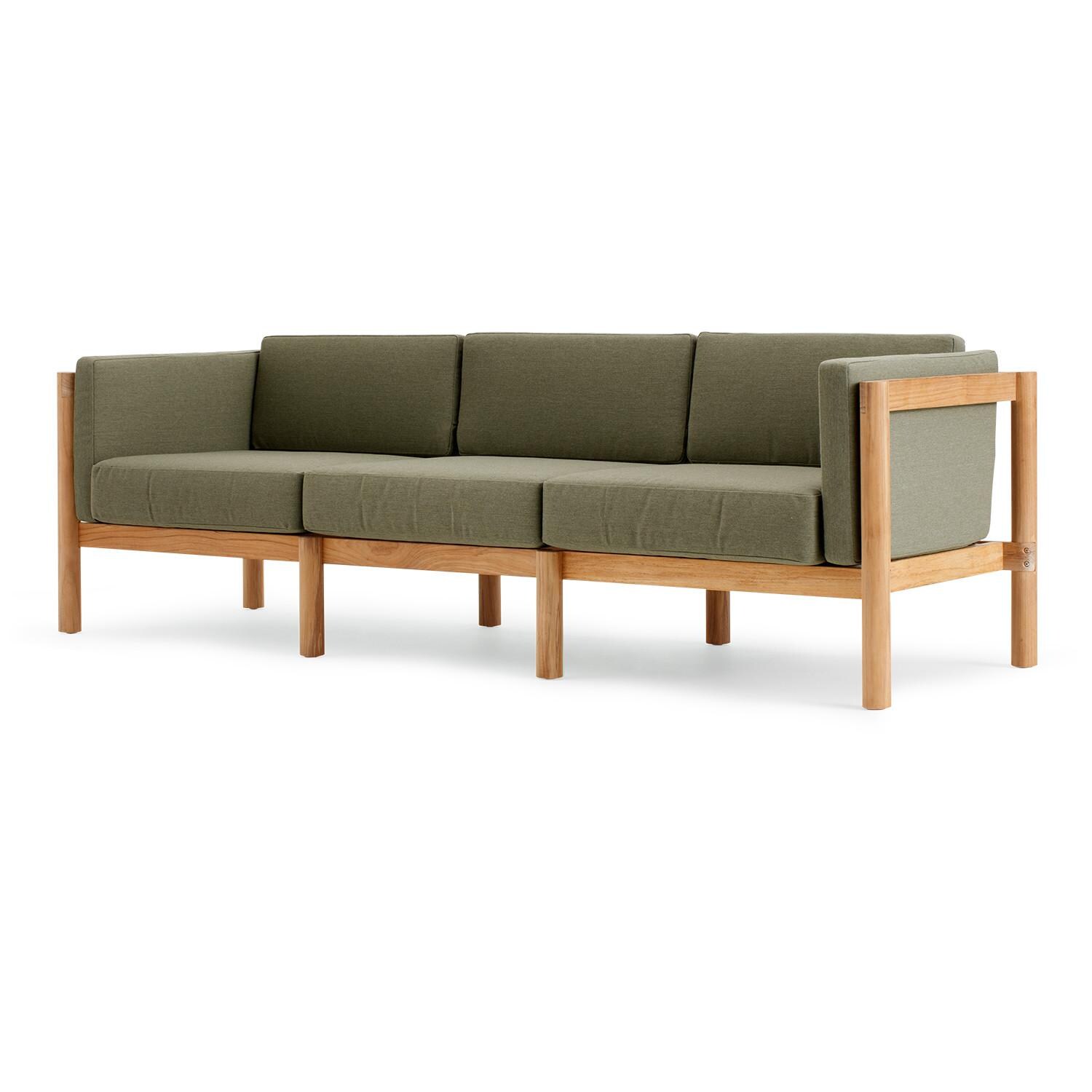 Neighbor Sofa W/ Sunbrella Cushion Arms - Sunbrella Leaf
