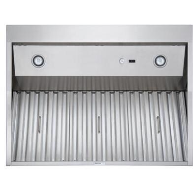 Broan Elite Pro Series 48-Inch Stainless Steel Pro-Style Outdoor Range Hood - Bottom View (36-Inch Shown) thumbnail