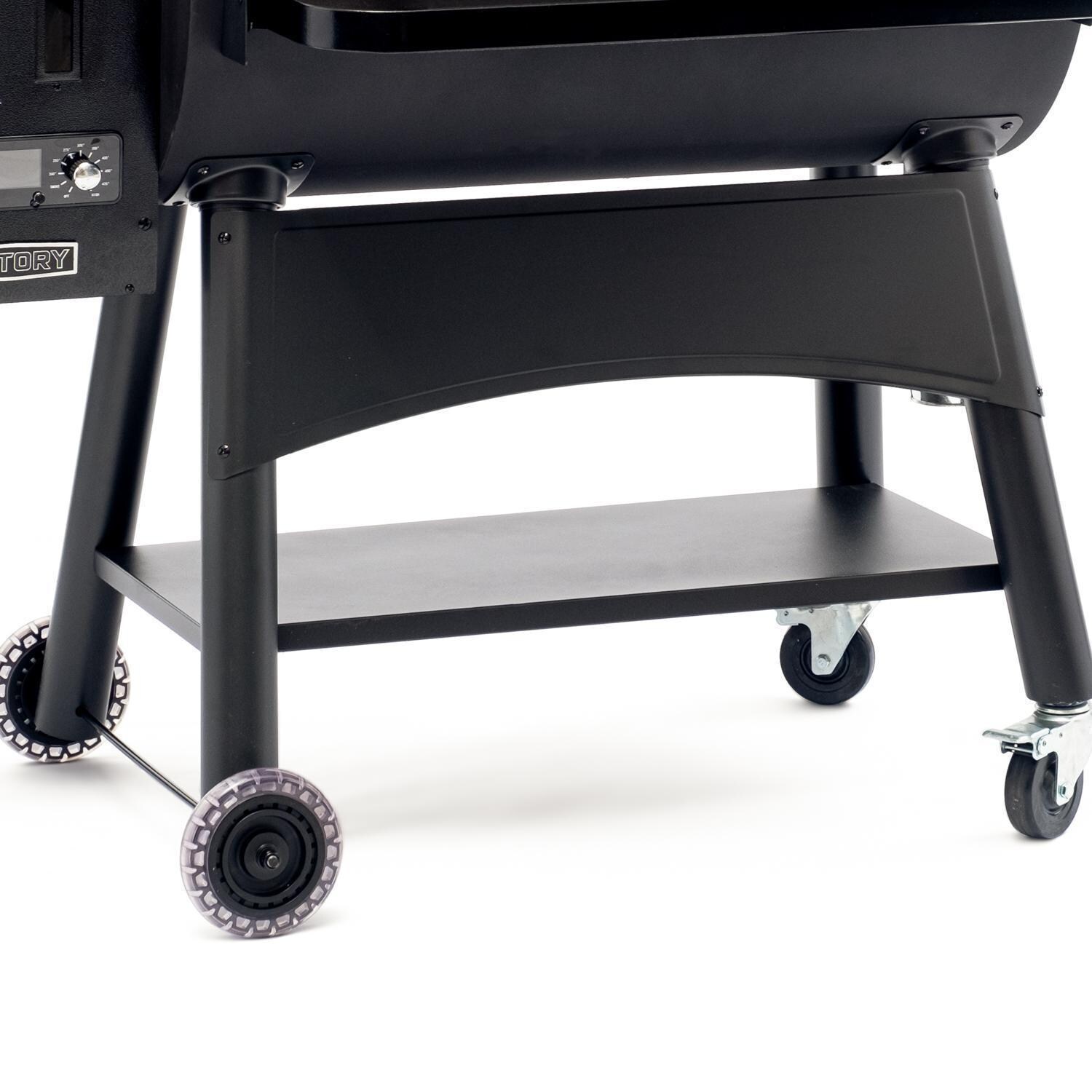 Victory BBQ-PG + BBQ-PG-CVR + BBQ-PLT20-HK + BBQ-PLT20-MQ + BBQ-PLT20-AP 35-Inch Wood Pellet Grill, Cover, & 20 Lb. Hardwood Pellets Ultimate Starter Pack - Legs And Bottom Shelf - White Background thumbnail