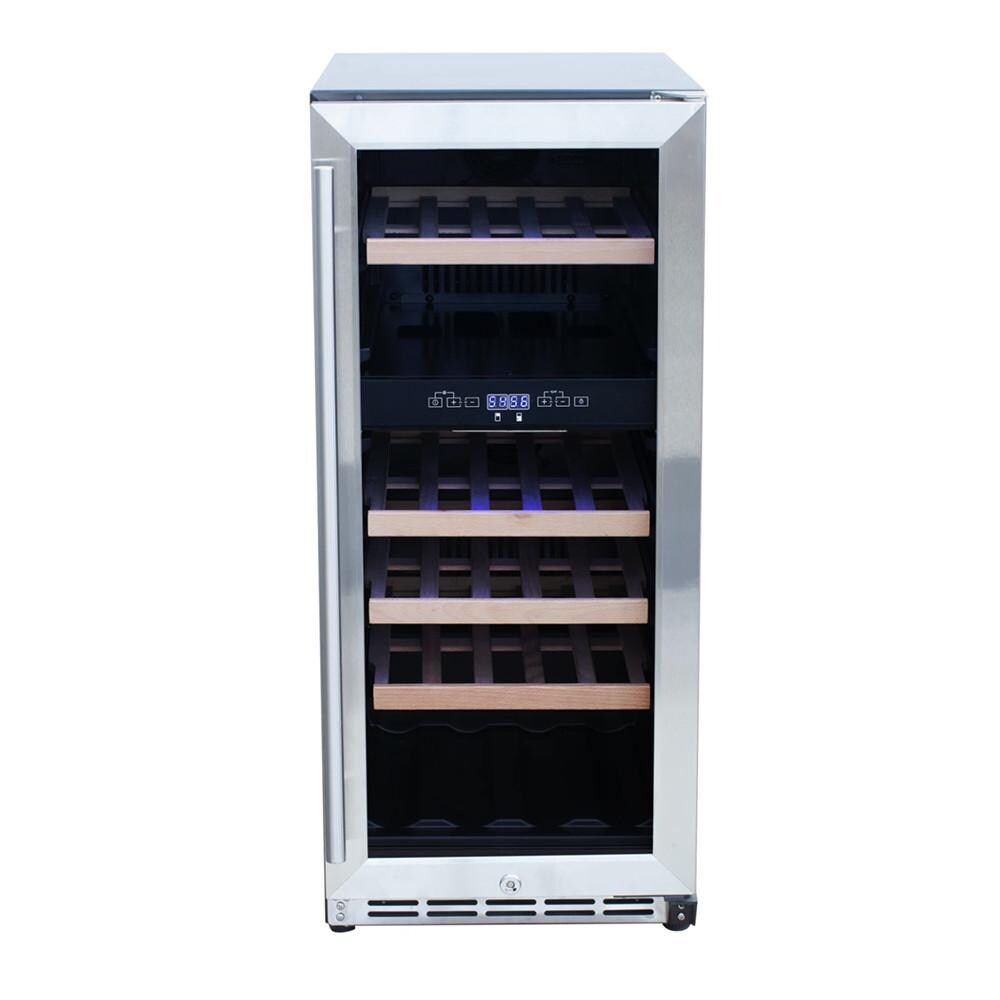RCS RWC1 15-Inch 3.2 Cu. Ft. Outdoor Rated Stainless Steel Wine Cooler with Glass Window thumbnail