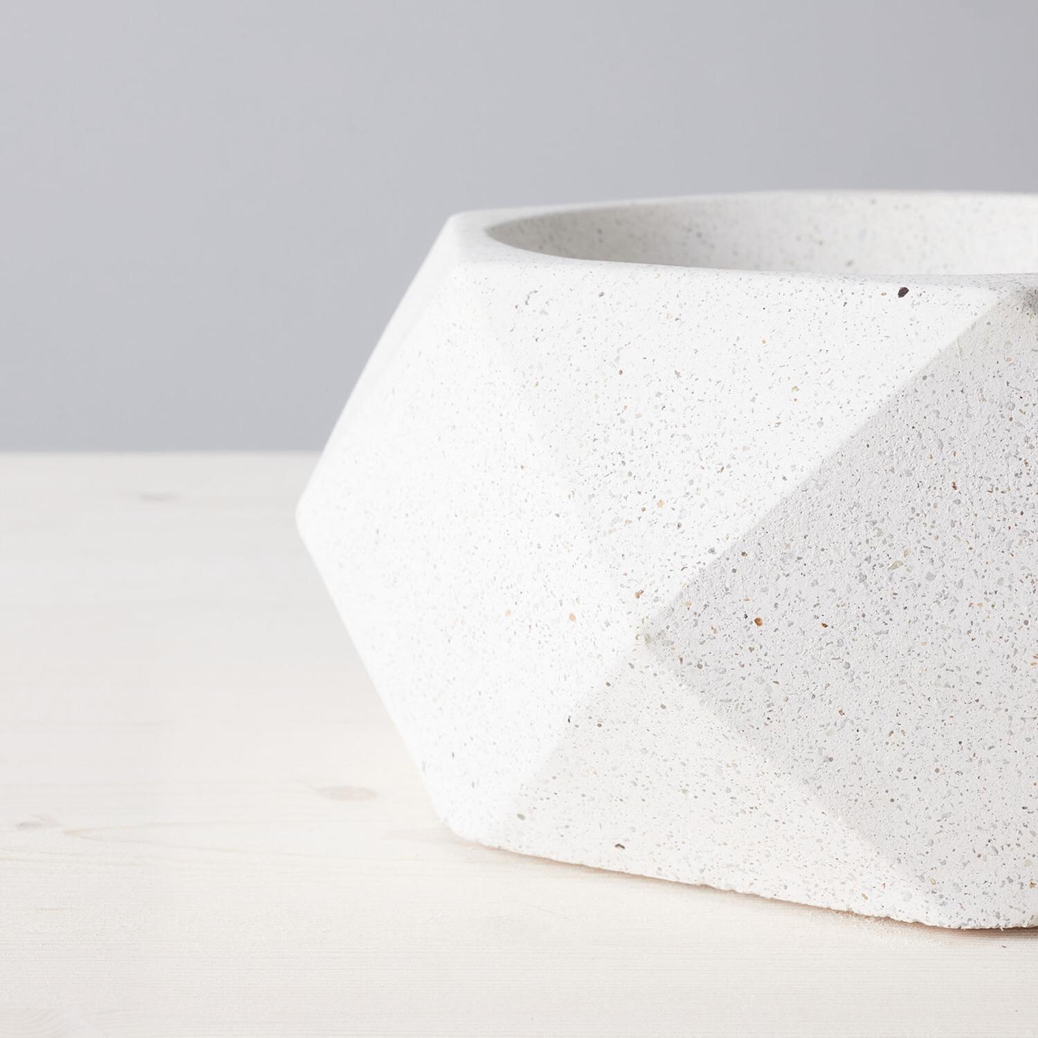 TerraFlame Geo Table Top Fire Bowl - White - Detail thumbnail