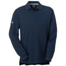 Adidas Golf Mens ClimaLite Tour Pique Long Sleeve Polo Shirt Medium - Navy/White image