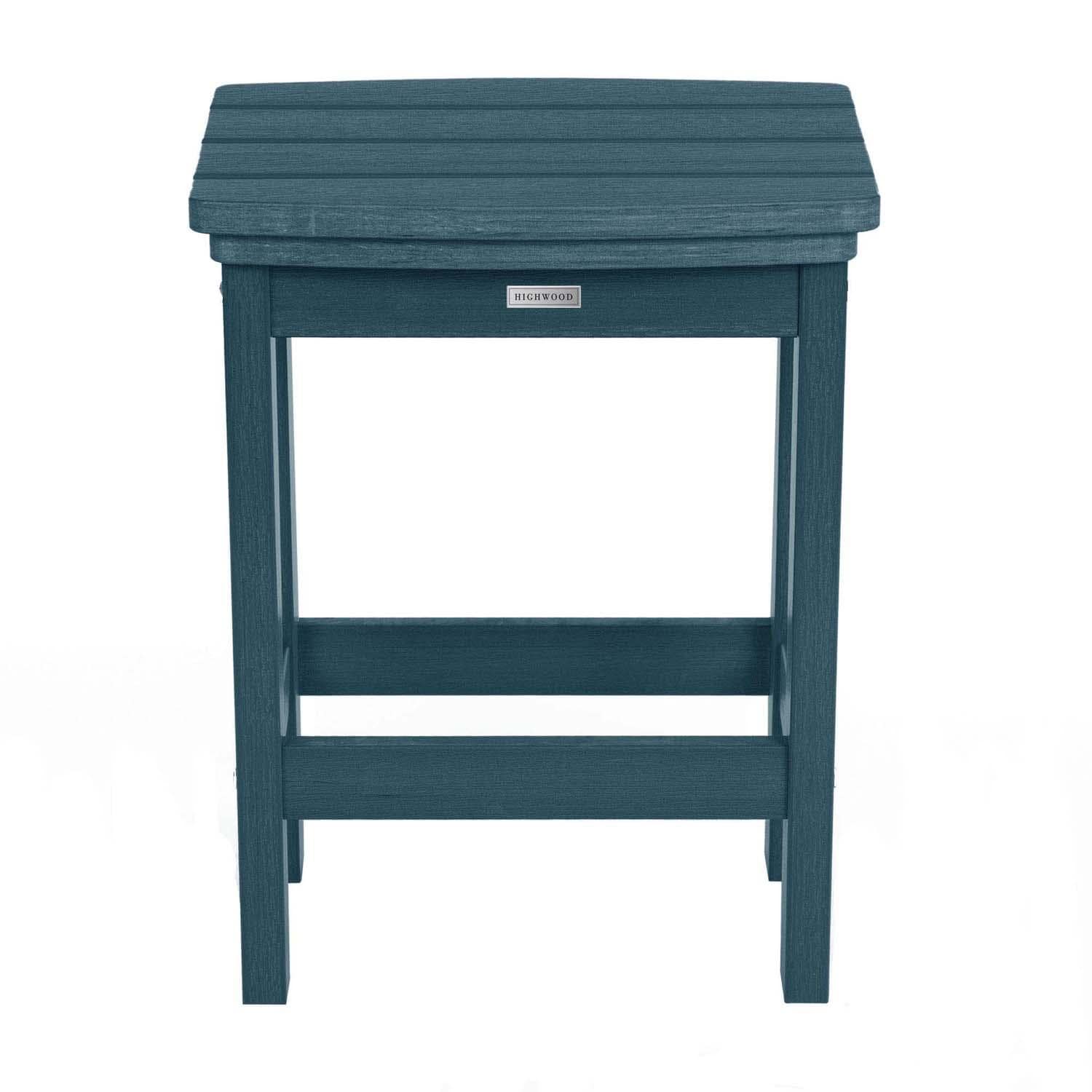 Hart Lane Polyresin Bar Stool Counter Height in Nantucket Blue By Lakeview Outdoor Designs - White Background thumbnail