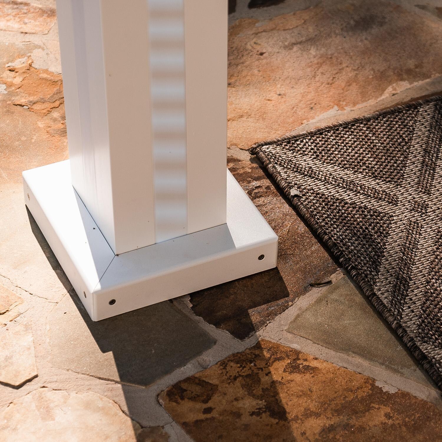 10 - x10 - Cabana in White w/ White Louvers by Lakeview Outdoor Designs - - Foot - Detail thumbnail