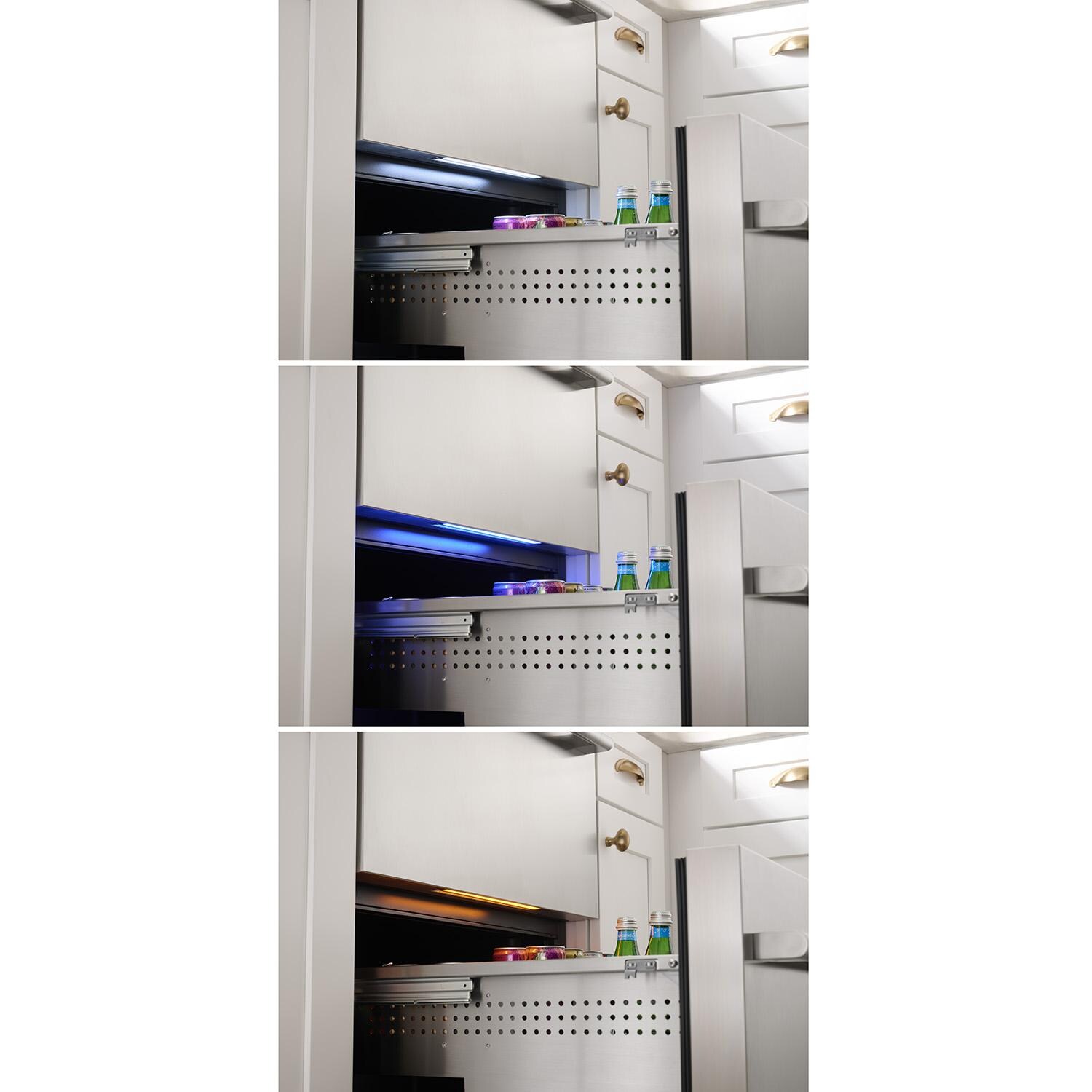 Zephyr PRRD24C2AS-OD Presrv 24-in 5.1 Cu. Ft. Dual Zone Outdoor Refrigerator Drawers - Interior Light Options - Detail thumbnail