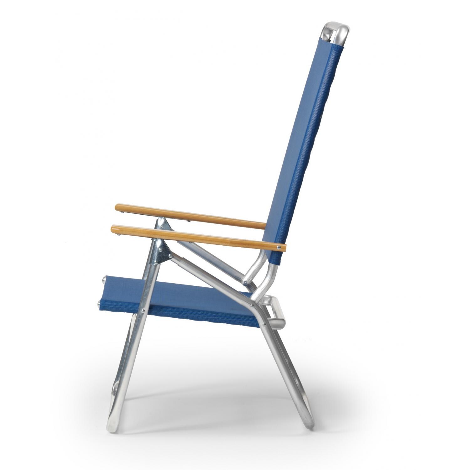 Light N Easy High Boy Folding Aluminum Beach Chair By Telescope Casual - Side View (Shown in Cobalt) thumbnail