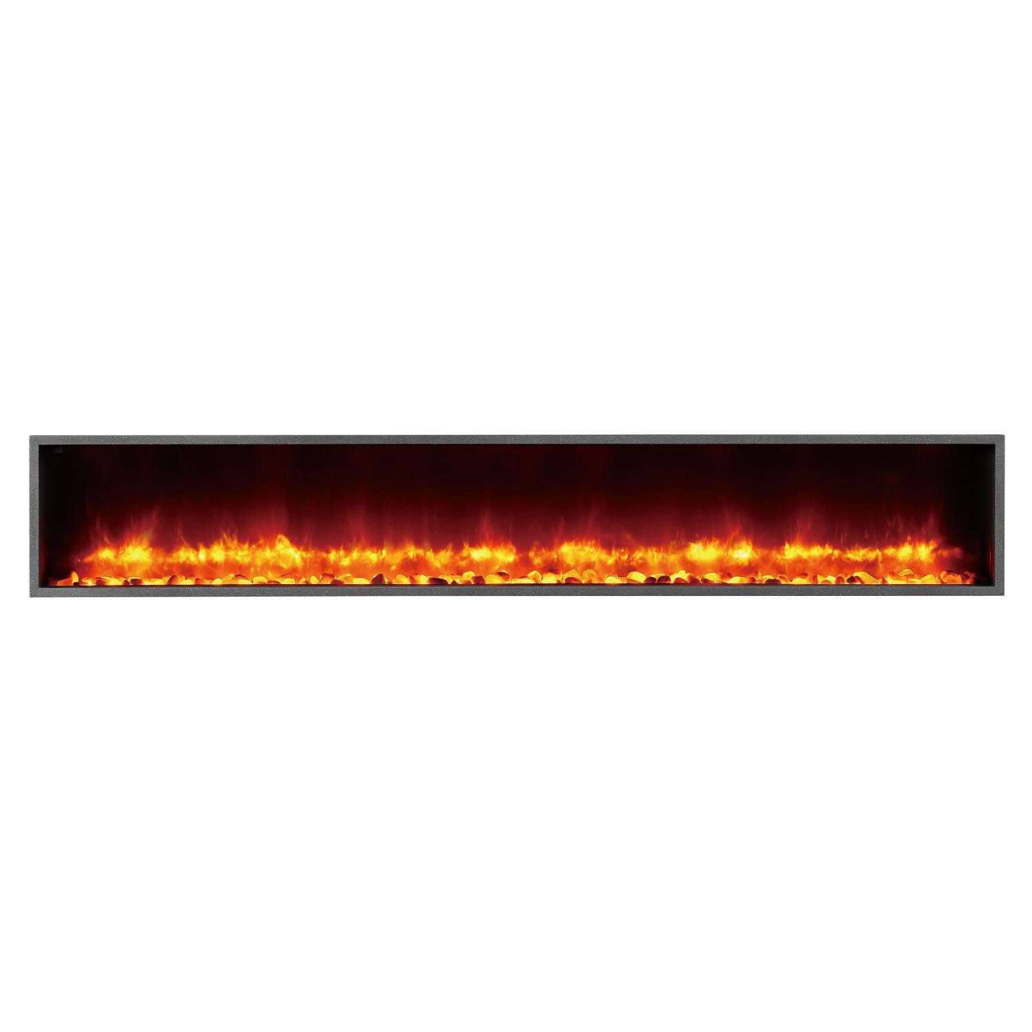 Dynasty 79-Inch Built-In Electric Fireplace - Orange thumbnail