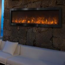 Modern Flames Nova 60-Inch Indoor/Outdoor Electric Fireplace With Black Stainless Steel Face - NOVA-60-BS image