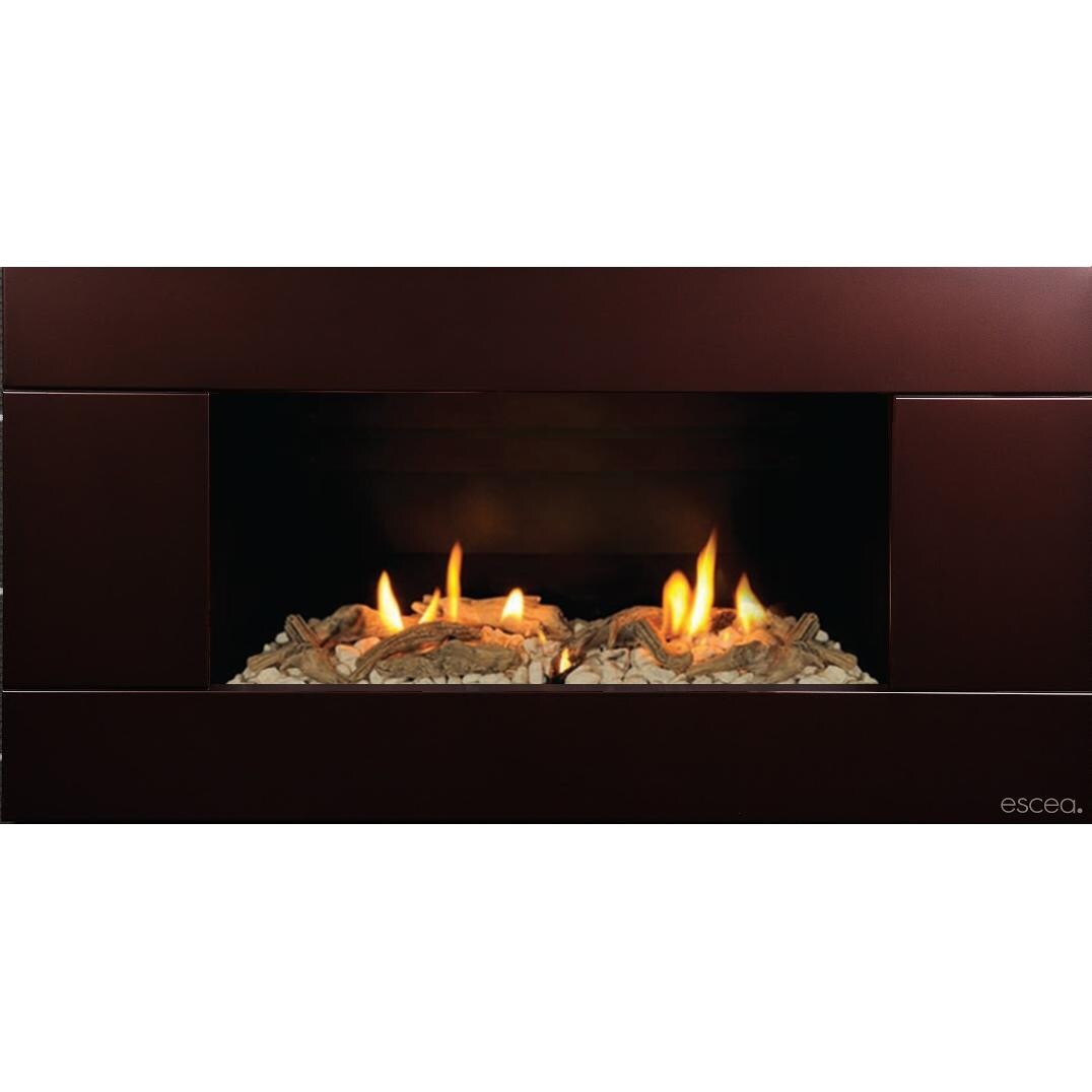 Escea ST900 Ferro Bronze With With Ceramic Driftwood And White Stones - Full View thumbnail