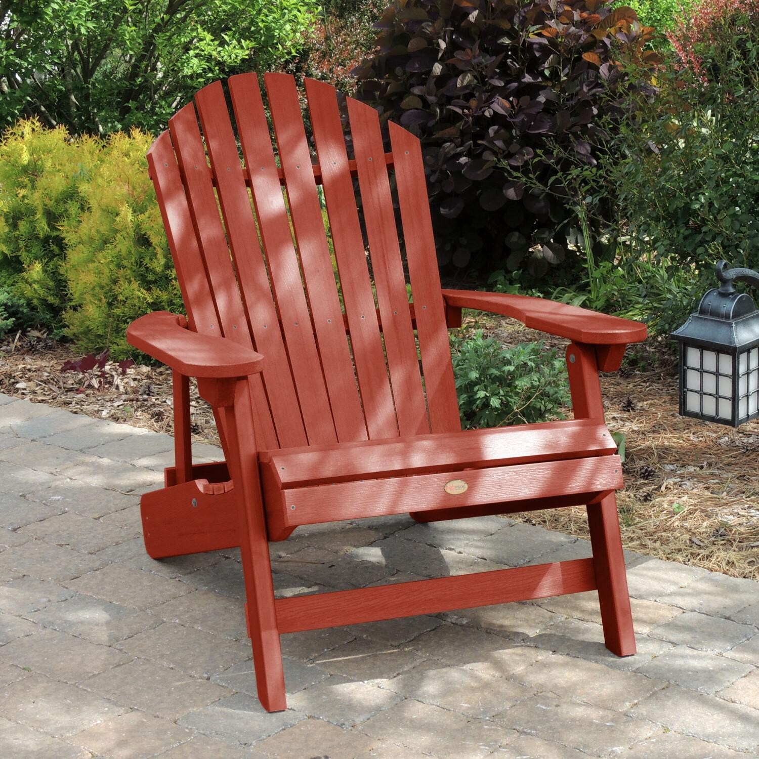 Lakeview King Dream Bay Folding & Reclining Adirondack Chair - Rustic Red - Down thumbnail