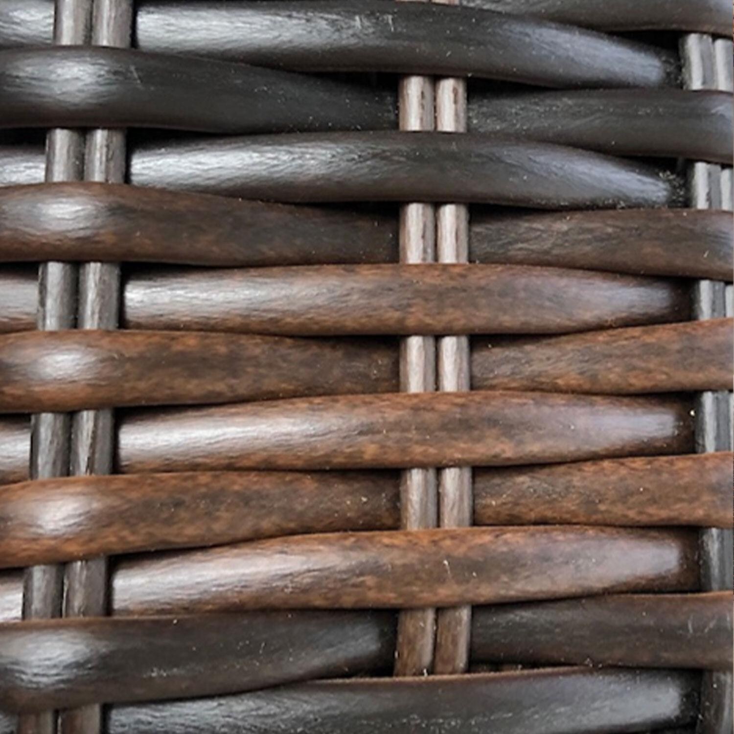 Montecito Wicker Patio Dining Chair in Canvas Henna w/ Self Welt By Sunset West - Wicker - Detail thumbnail