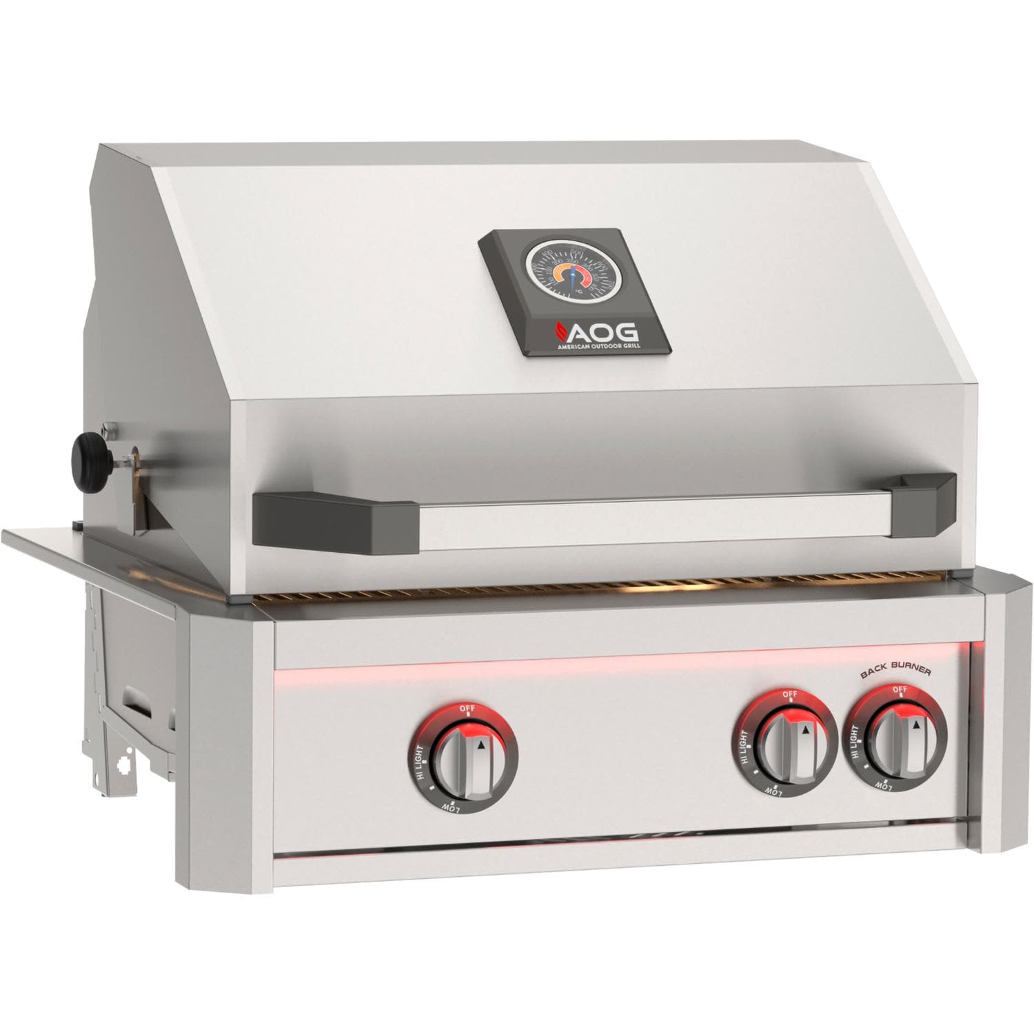 American Outdoor Grill AOG24LN 24-in L-Series Built-In Natural Gas Grill with Lights and Rotisserie - Grill - White Background thumbnail
