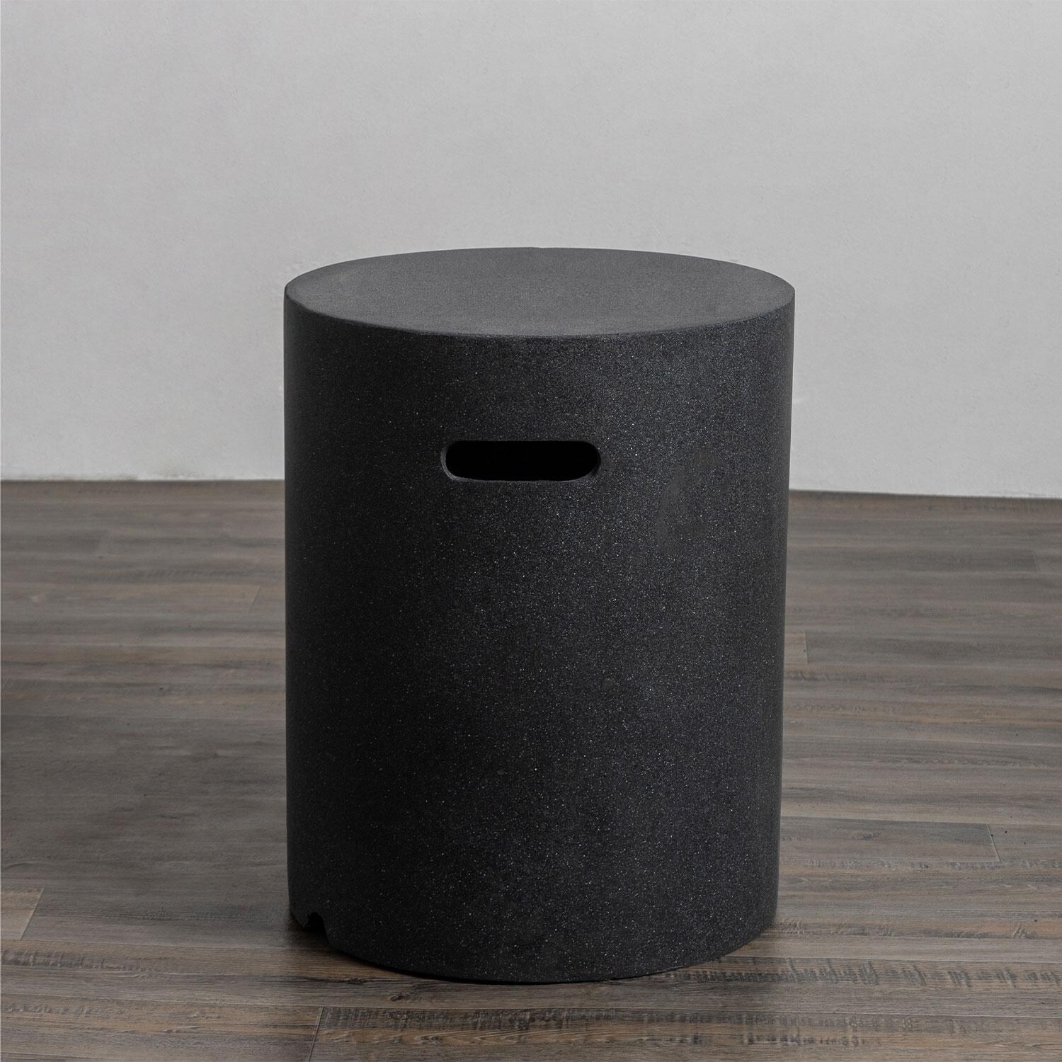 Glenwood 16-in Round Concrete Propane Tank Cover in Graphite by Lakeview Outdoor Designs