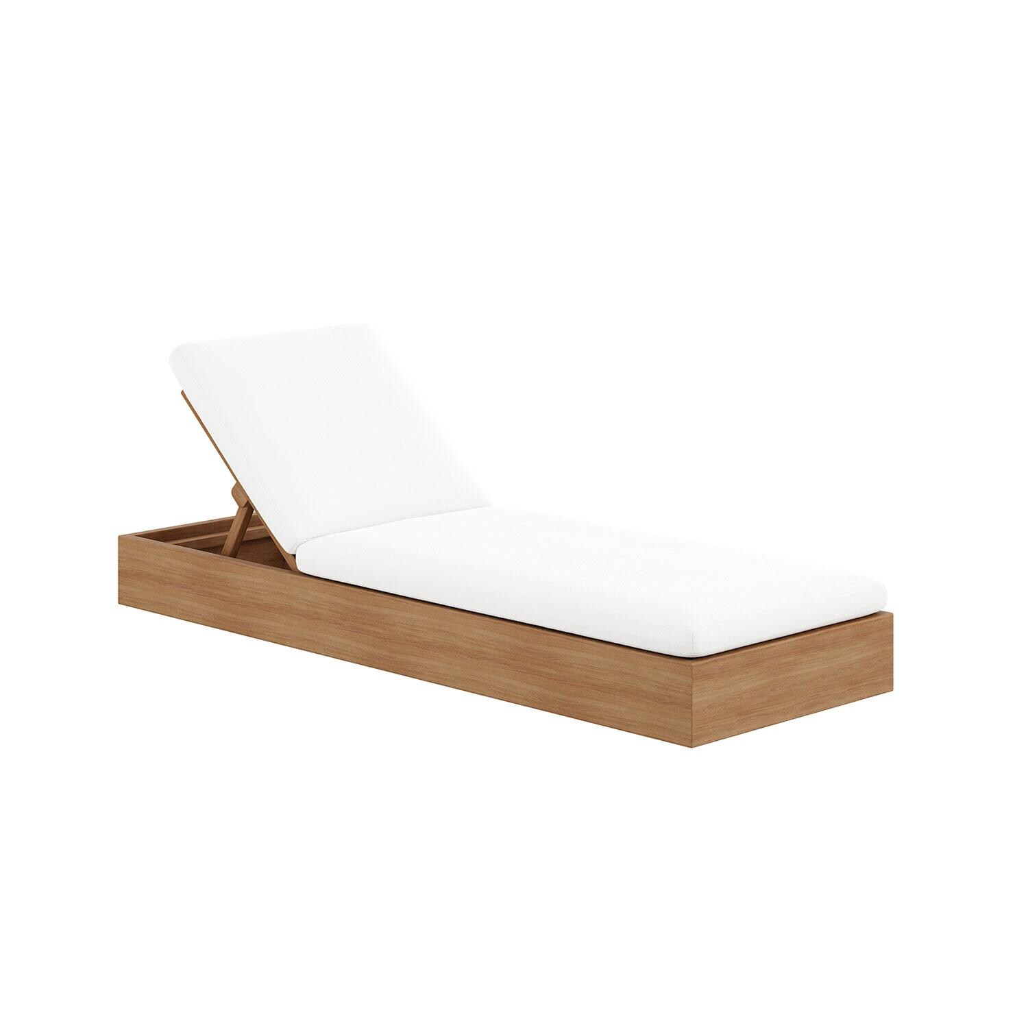 Bellawood Teak Chaise Lounge in Natural by Lakeview Outdoor Designs - White Background thumbnail