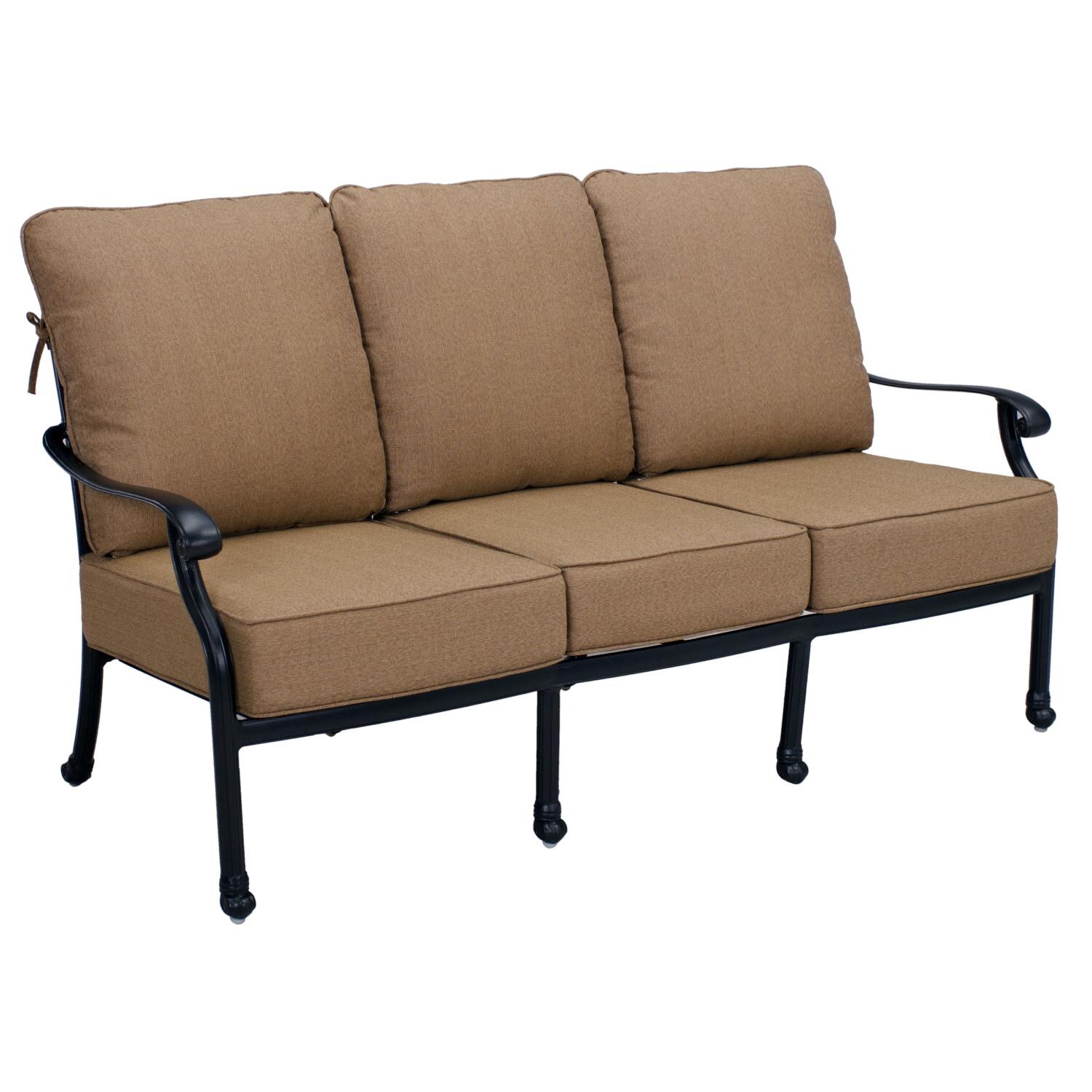 Darlee 201658-4PC-30LB Madison Cast Aluminum Sofa W/ Sesame Polyester Cushions thumbnail