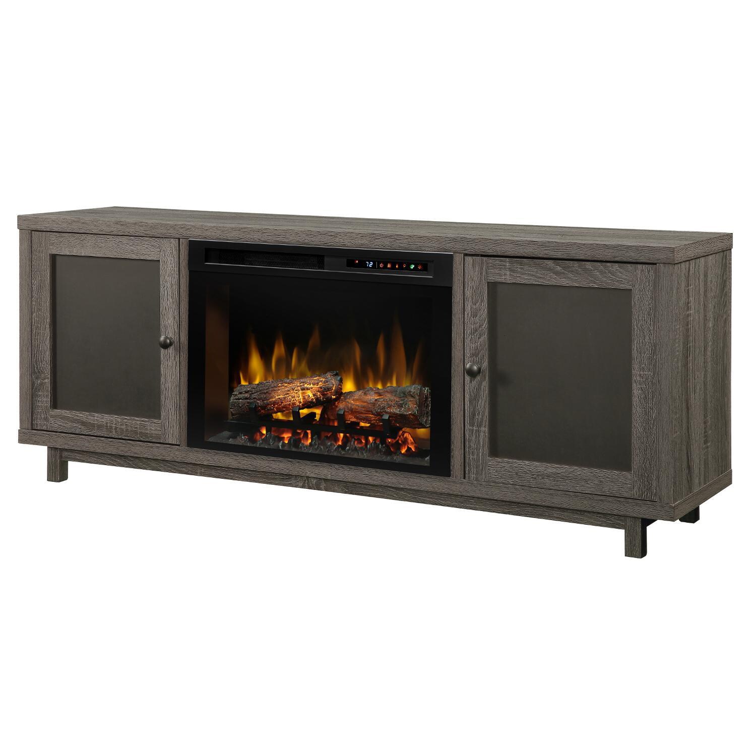 Dimplex - GDS26L8-1908IM - Jesse 65-Inch Electric Fireplace Media Console - Logs - Iron Mountain Gray thumbnail