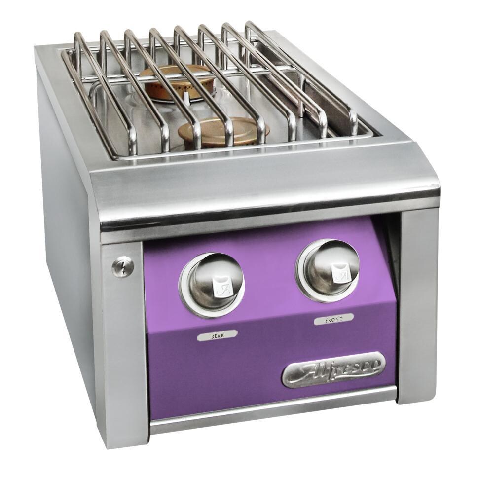 Alfresco Propane Double Side Burner For Freestanding Grills in Blue Lilac - AXESB-2C-LP-S4005