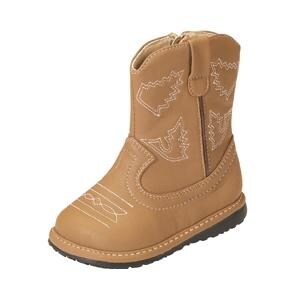 Squeak Me Shoes Boys Suede Toddler Cowboy Boot Size 5 Brown BBQGuys