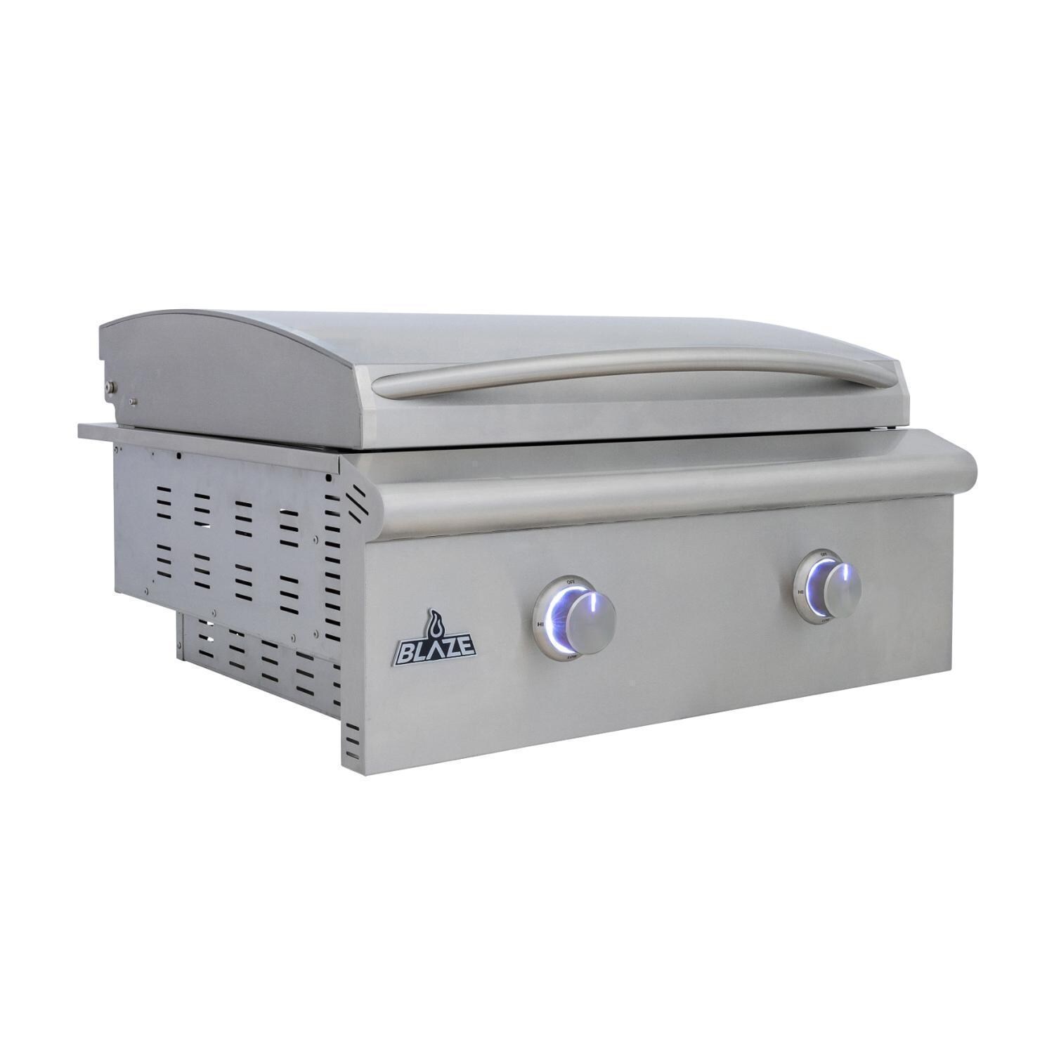 Blaze BLZ-GRIDDLE-LTE3-LP Propane Griddle - Angled View - White Background thumbnail