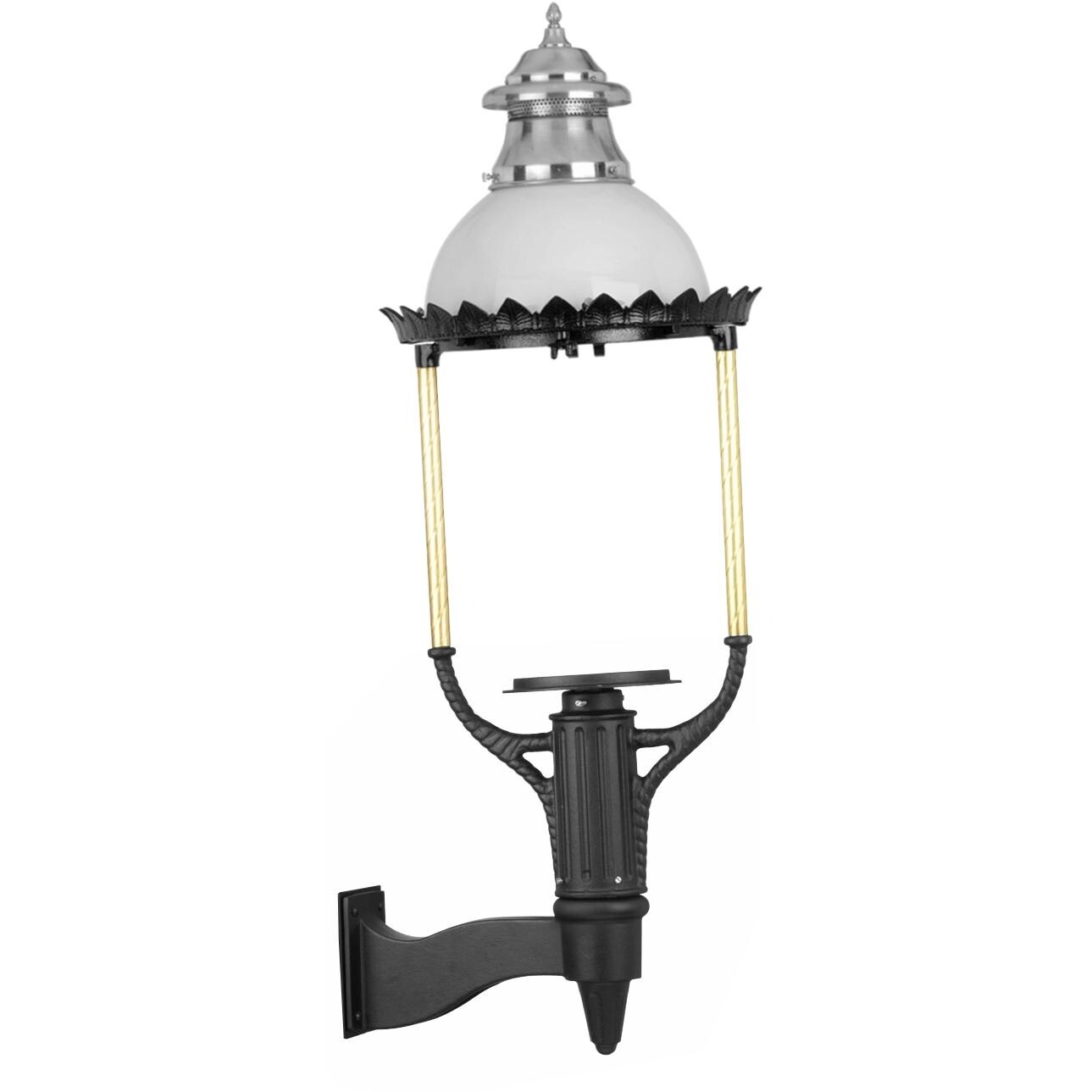 American Gas Lamp Works GL36 Cast Aluminum Manual Ignition Propane Gas Light With Open Flame Burner And Standard Wall Mount thumbnail