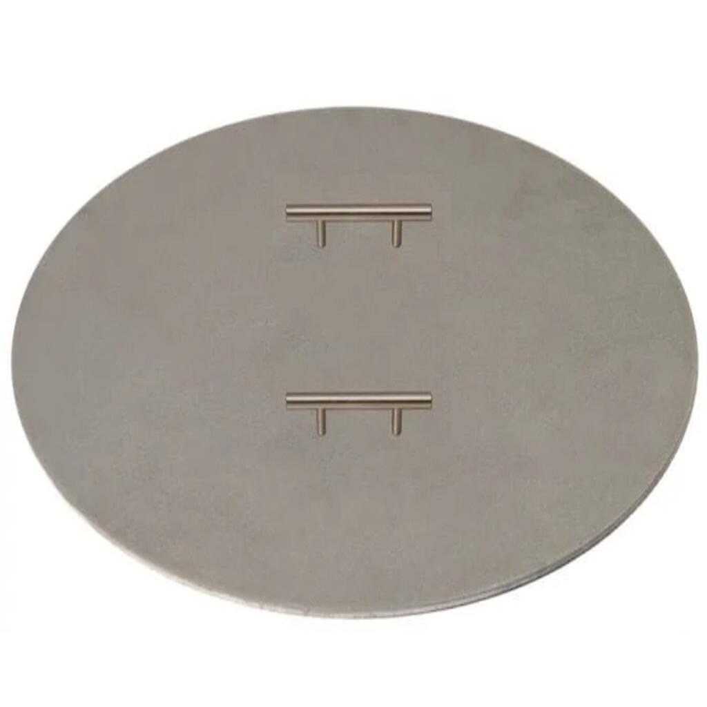 Warming Trends 38-in Circular Double Handle Aluminum Fire Pit Cover For 36-in Openings - White Background thumbnail