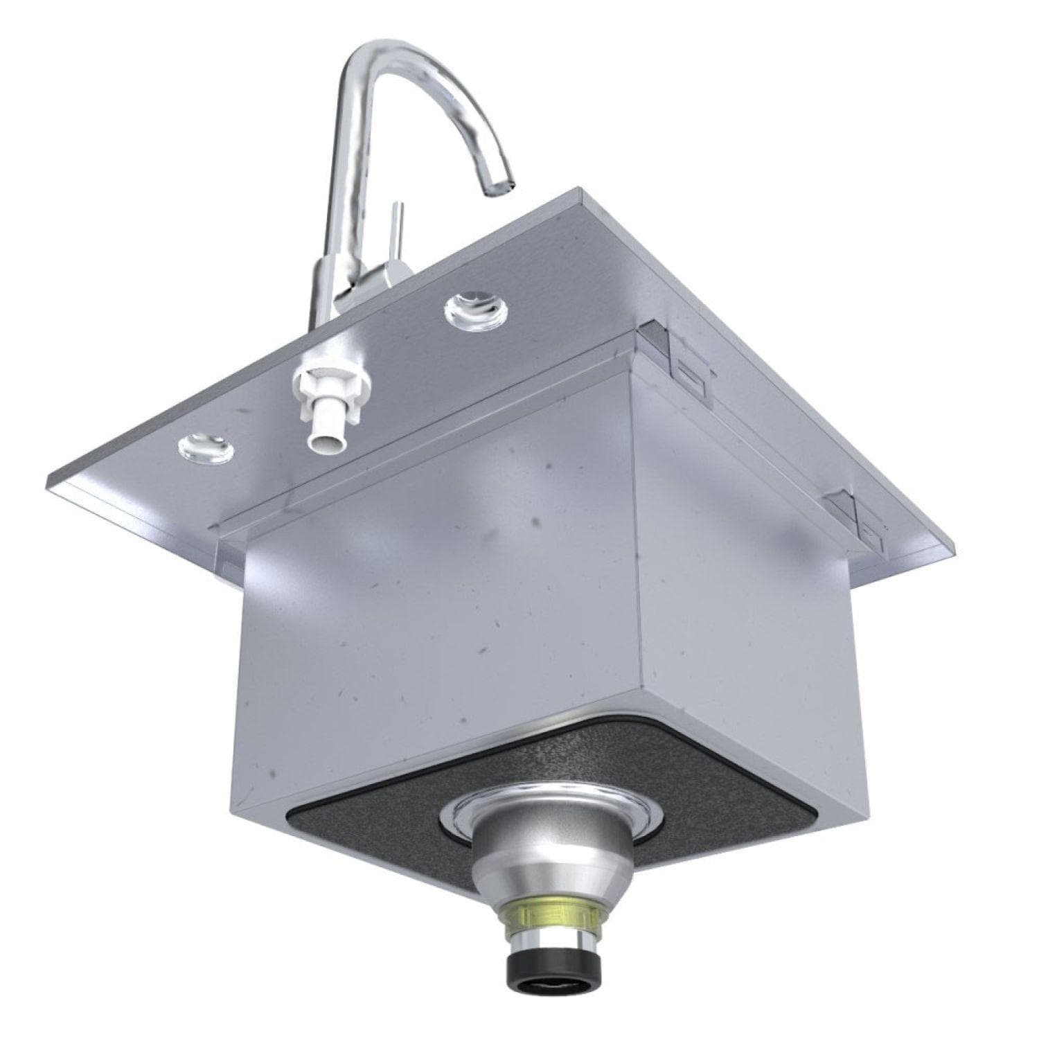 Sunstone TEX-15SK 15-in Texan Series Drop-In Bar Sink w/ Faucet & Basin Cover - Drop-In - White Background thumbnail