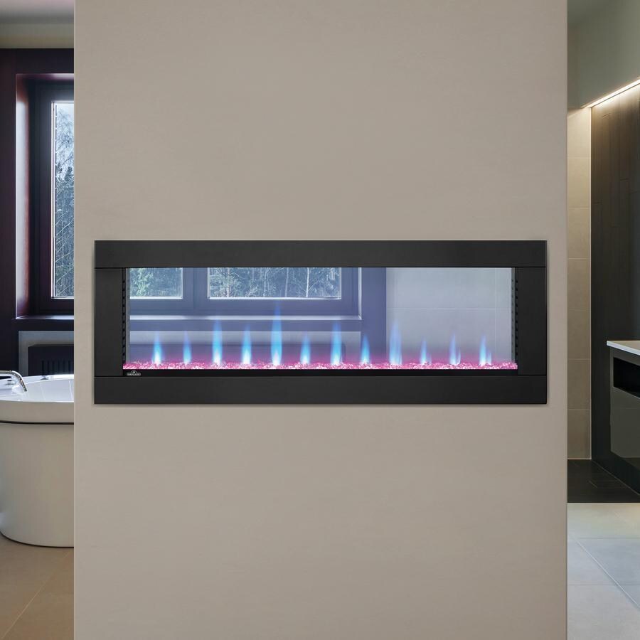 Napoleon NEFBD50H NEFBD50H-DTRM CLEARion See-Thru Built-In Electric Fireplace - Black Surround - Pink Crystal Ember Bed - Blue Flames thumbnail