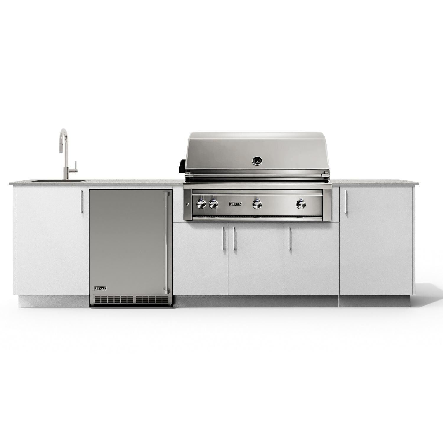 Urban Bonfire B-Dew-42-Lynx-Keon-Chantilly Dew 42 Outdoor Kitchen w/ Lynx Propane Grill, Refrigerator, Keon Countertop & Chantilly Finish thumbnail