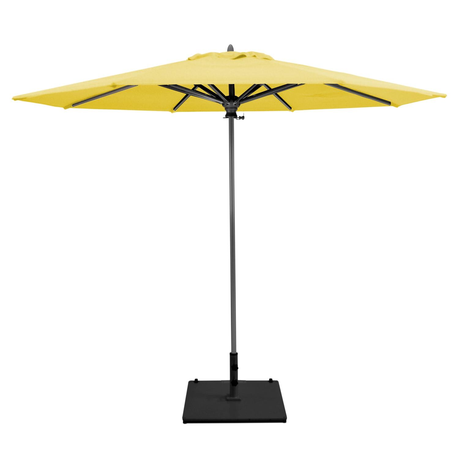 Galtech 9 Ft. Octagonal Aluminum Patio Umbrella W/ Manual Lift - Antique Bronze Frame W/ Sunflower Yellow Sunbrella Fabric (Umbrella Base Not Included) thumbnail