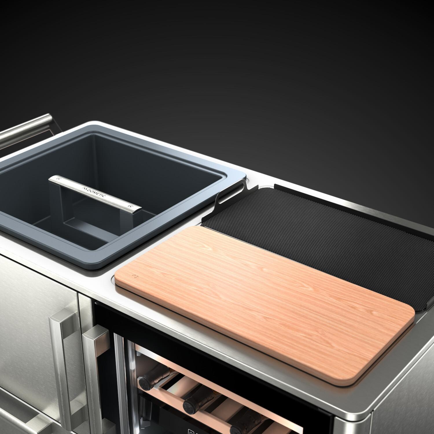 Dometic MoBar 550S Outdoor Mobile Bar w/ Dual Zone Refrigerator - Prep Area thumbnail