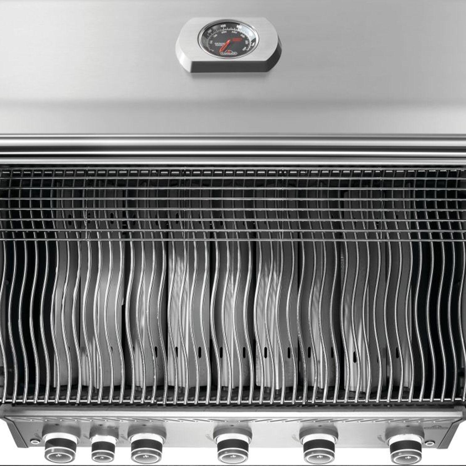 Napoleon RP625SIBNSS-2 Rogue PRO 625 Propane Gas Grill w/ Infrared Side Burner - Stainless Steel - Wave Cooking Grids - Overhead View - Detail thumbnail